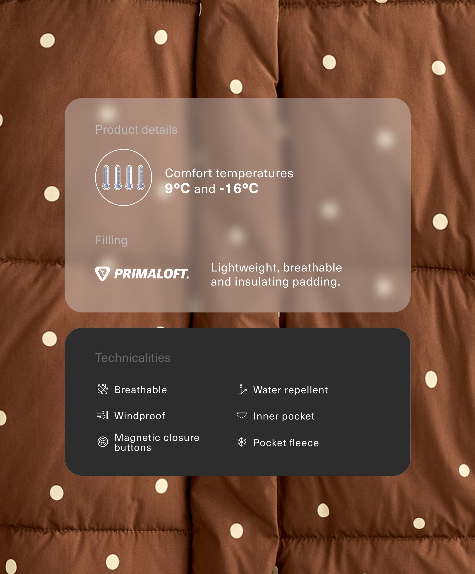 Wasserabweisende, wattierte Primaloft®-Jacke - Sale