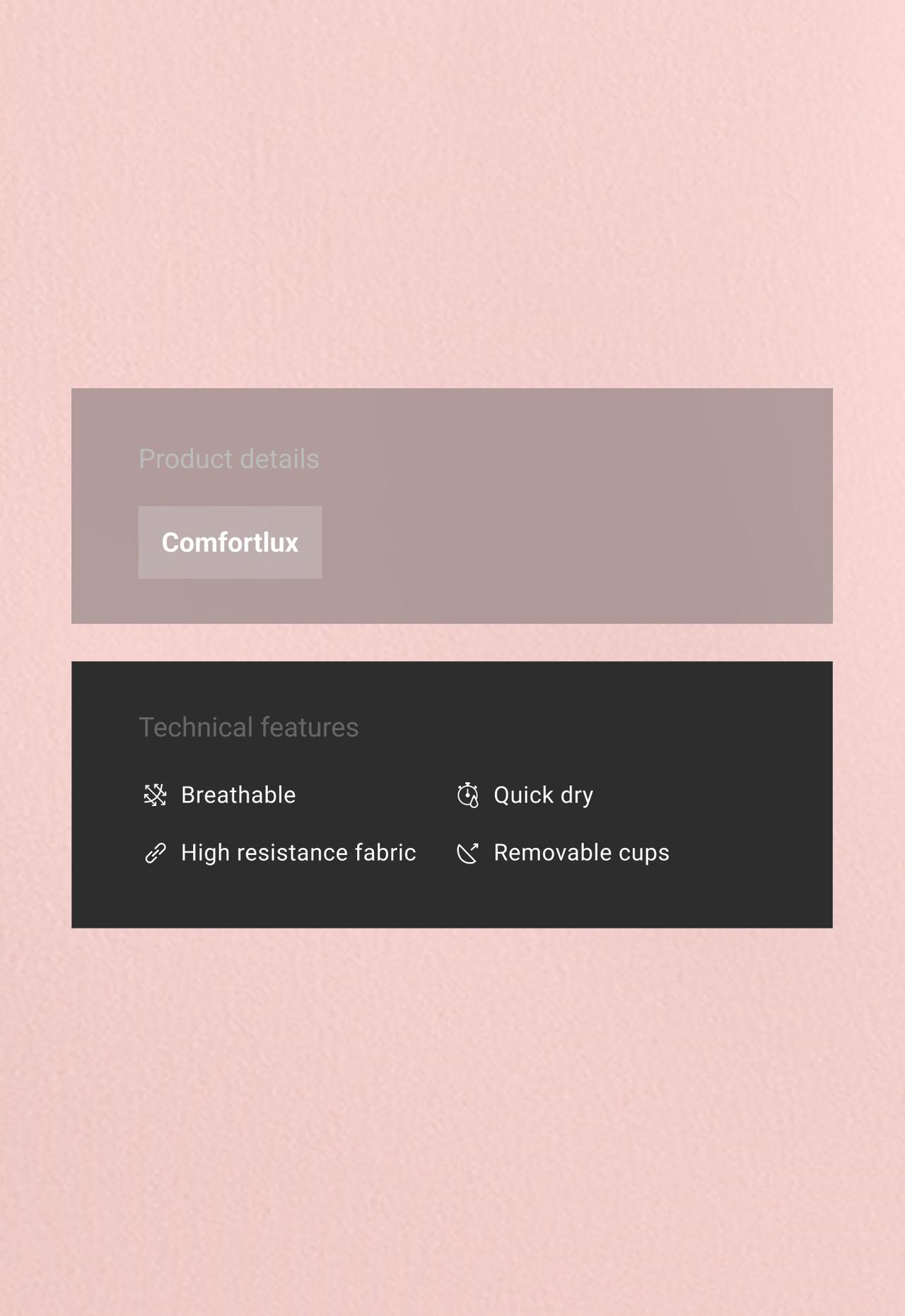 Comfortlux strap tank top with cups — CLOUD PINK