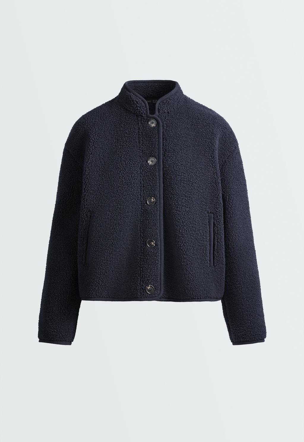 Oysho Faux-shearling jacket with buttons