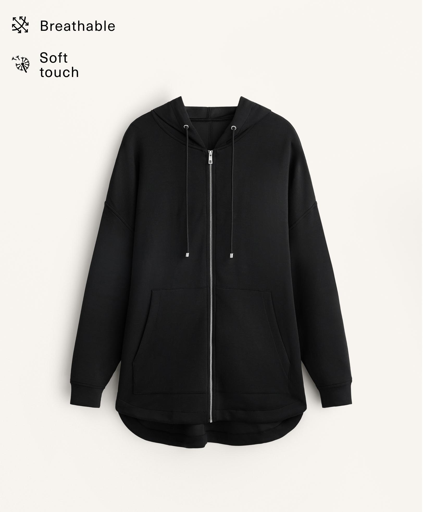 Oversize jacket with modal
