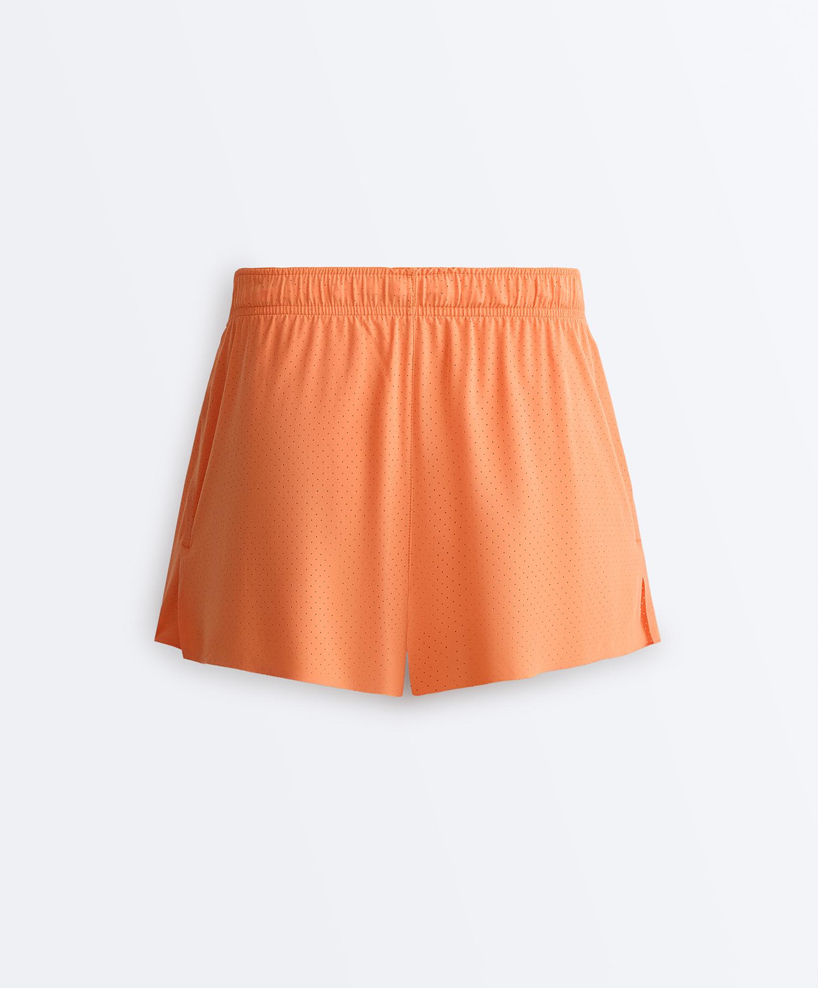Mid-rise 7cm technical shorts — WASHED ORANGE