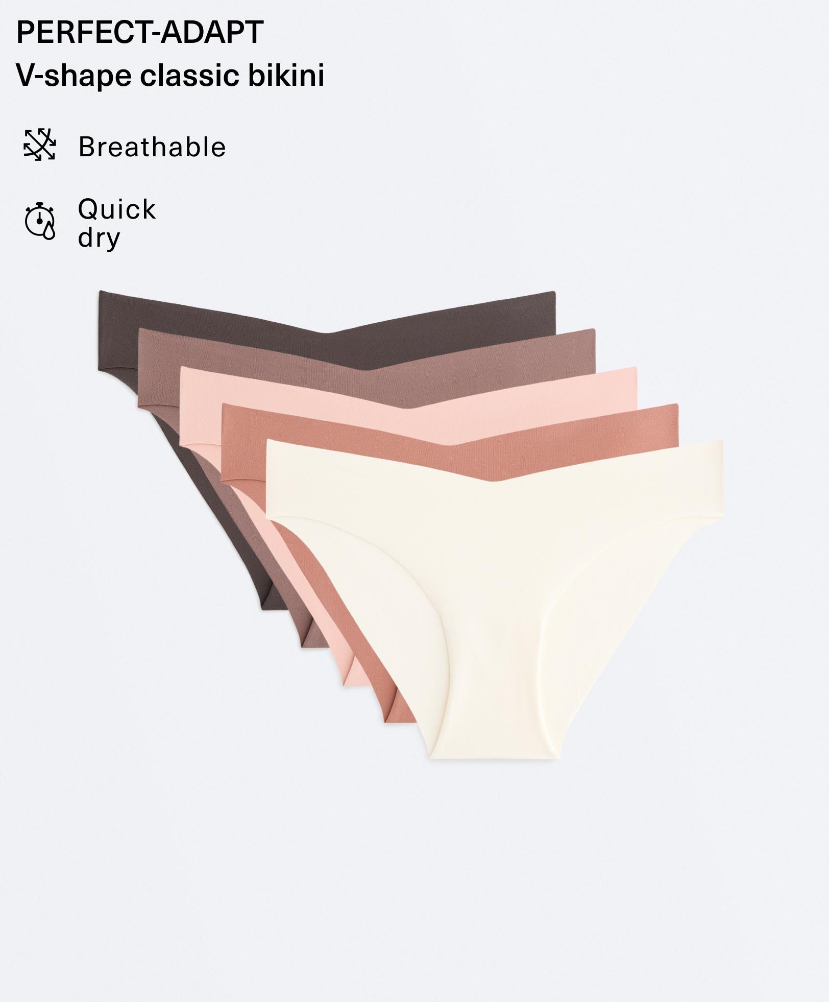 5 polyamide blend U-cut classic bikini briefs