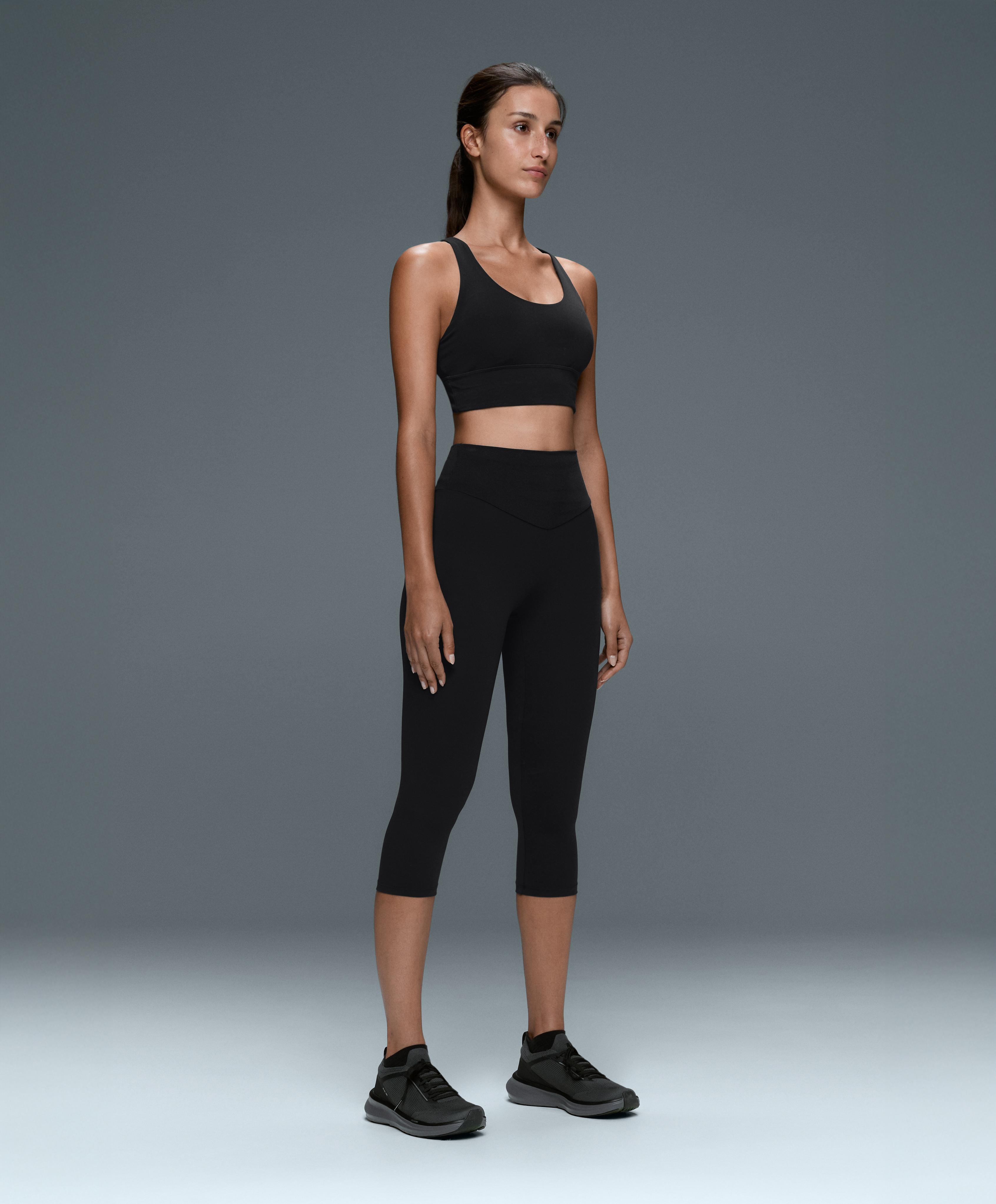 Comfortlux super-high-rise 50cm capri leggings — BLACK