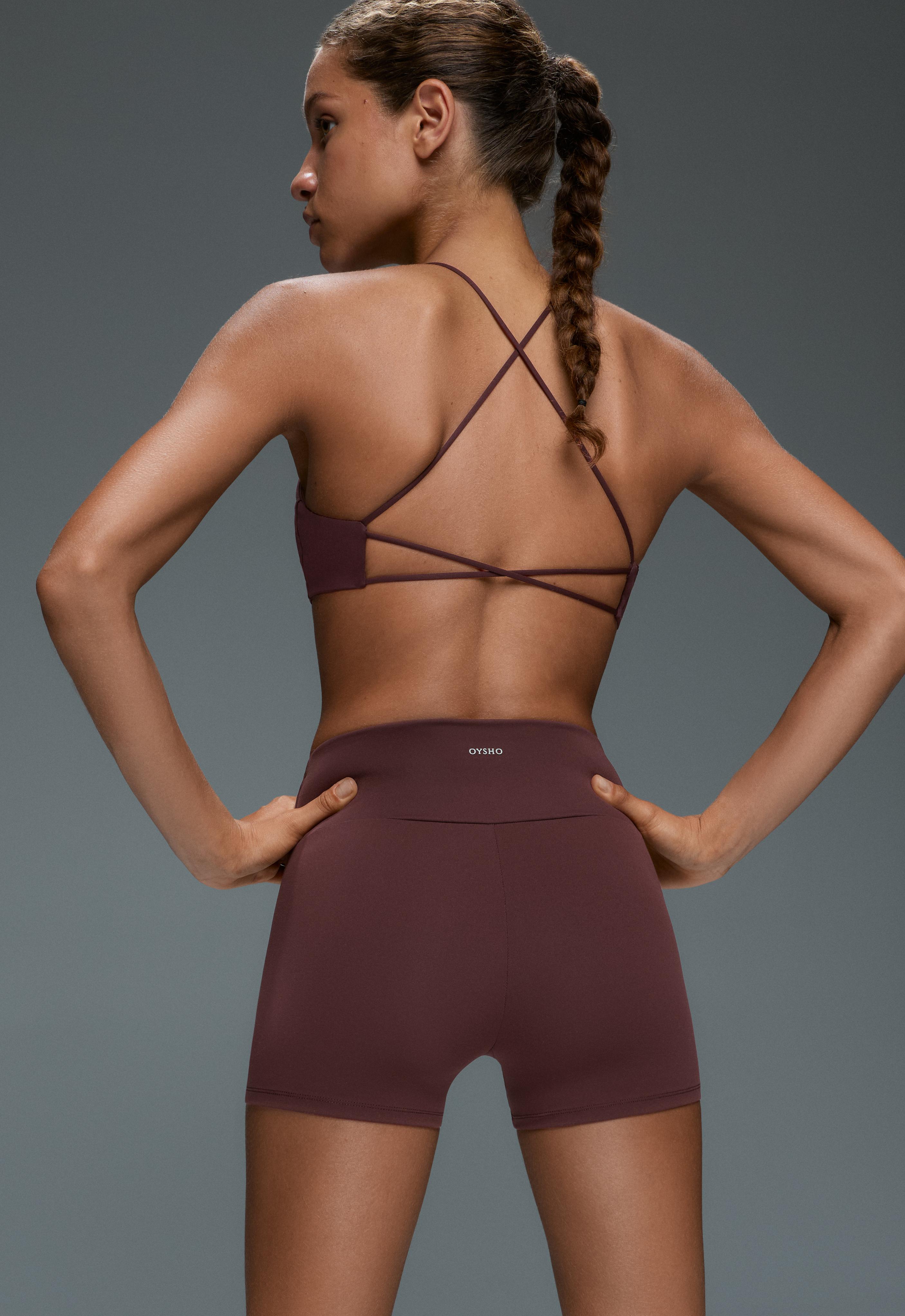 Comfortlux high-waisted 10cm hot pants — CHOCOLATE
