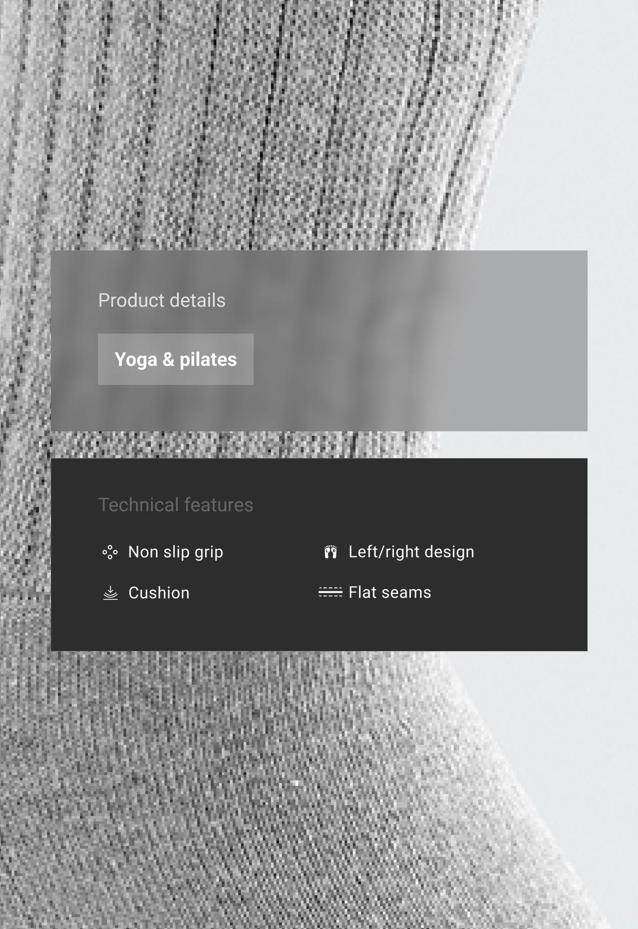 Classic yoga and Pilates cotton blend loose-ribbed socks — MID-GREY MELANGE