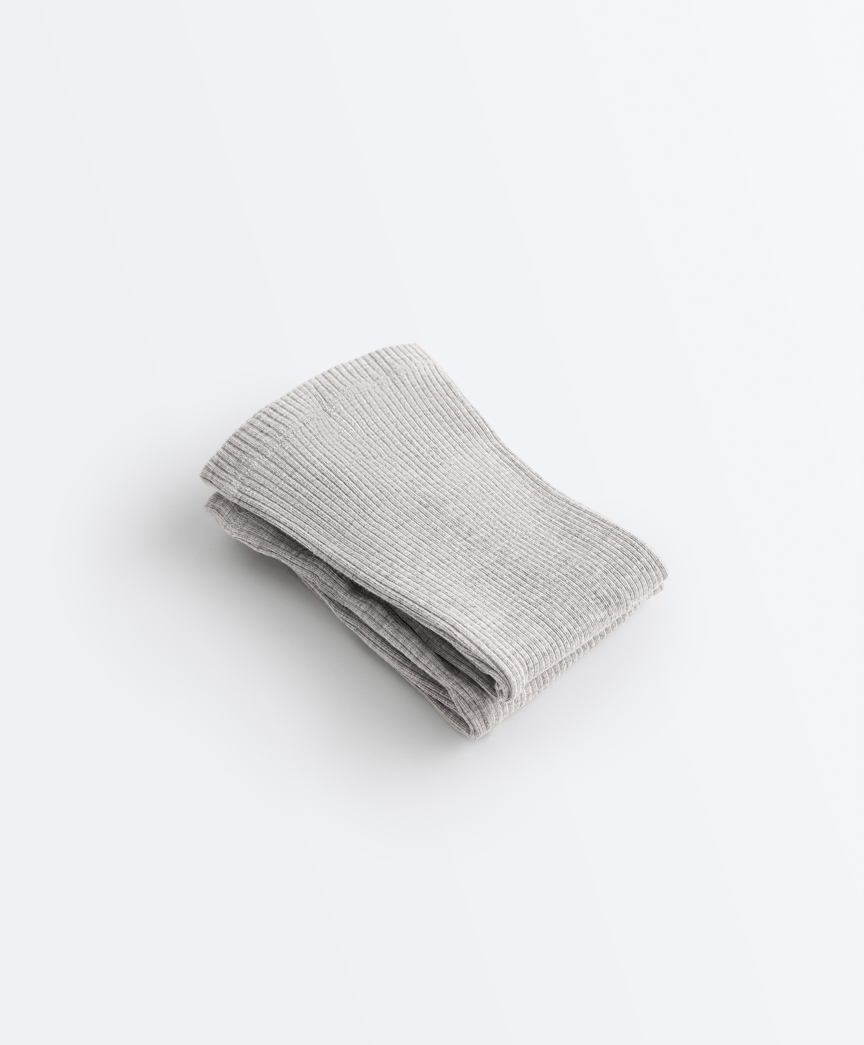 Modal blend legwarmers — PALE GREY MELANGE