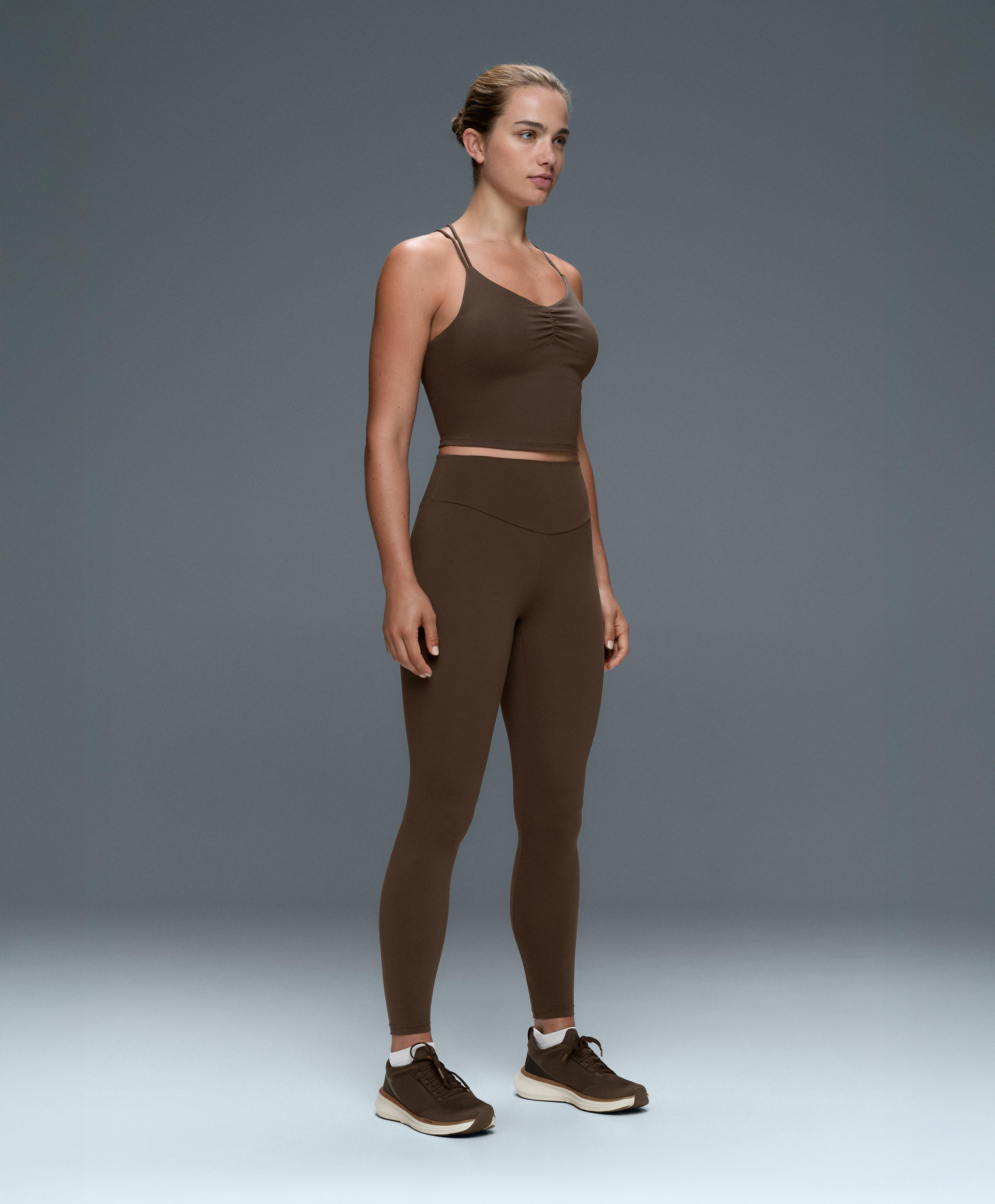 Comfortlux crossover strap tank top — DARK BROWN