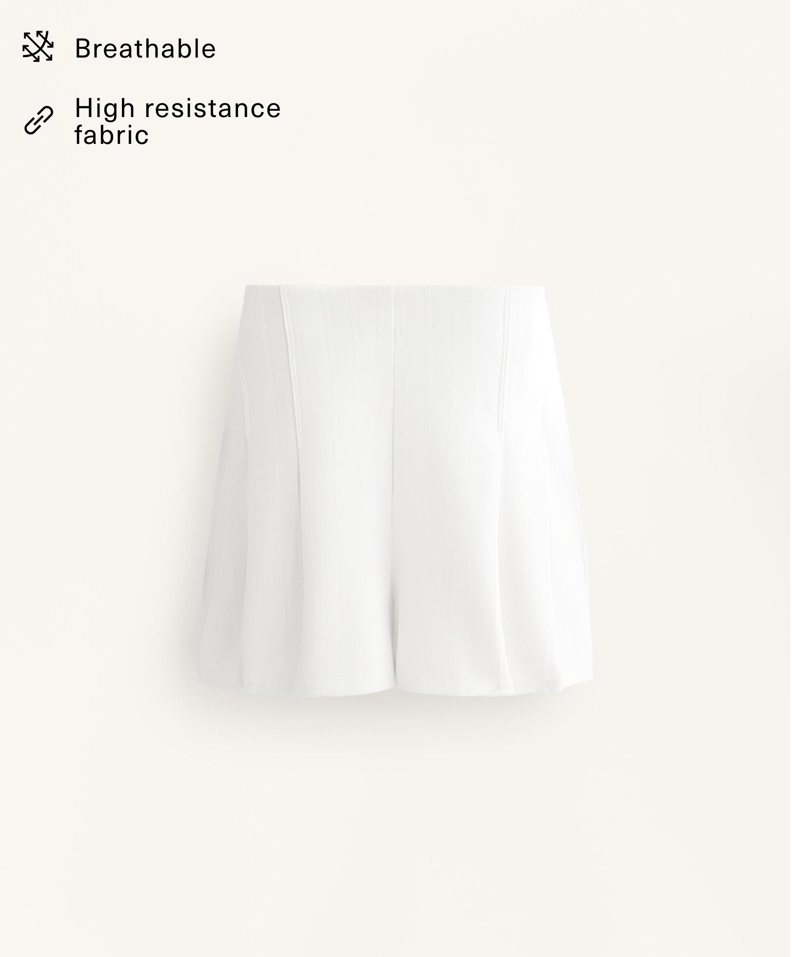 Piqué striped Bermuda shorts with cotton — WHITE