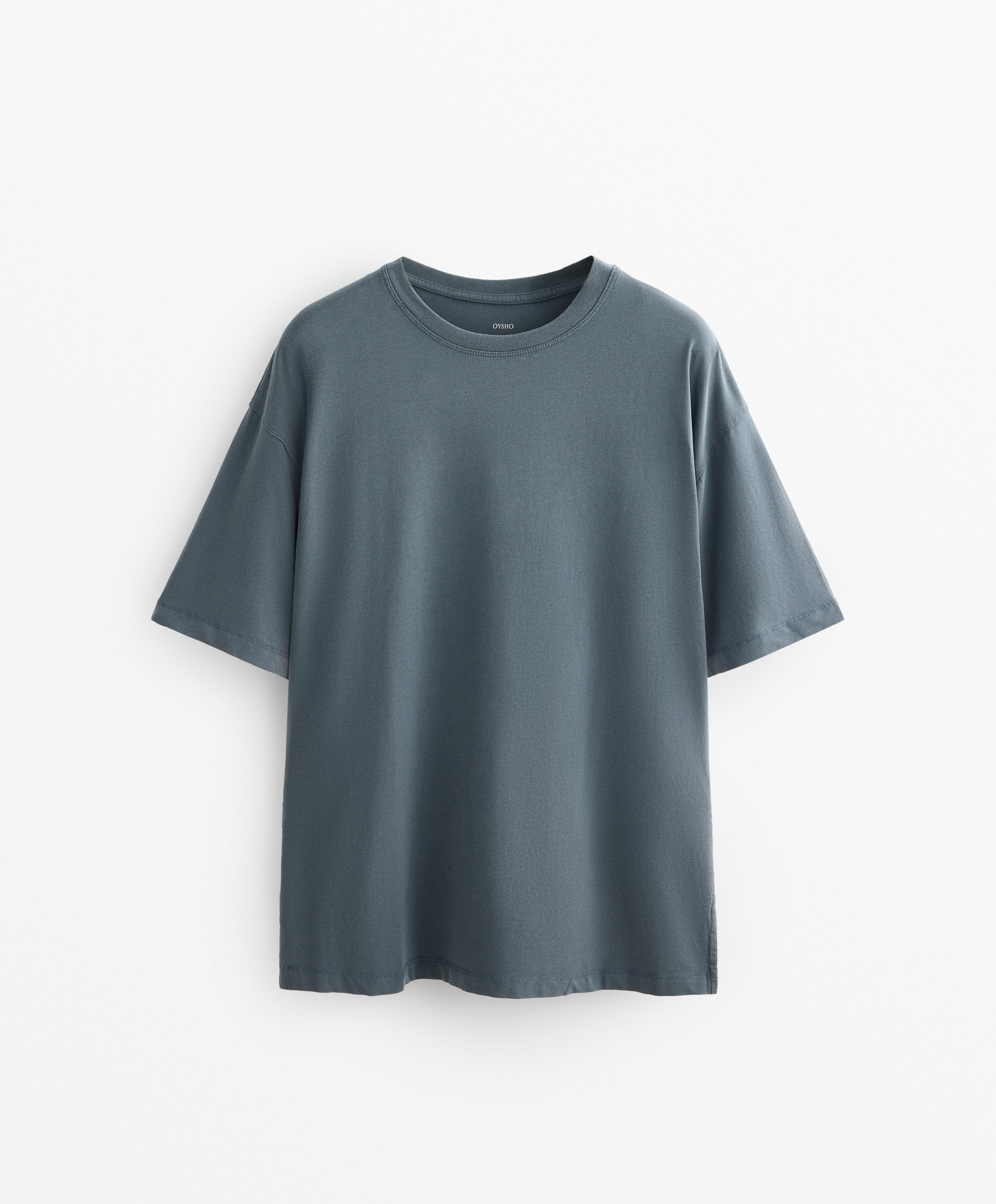Camiseta manga corta mezcla algodón