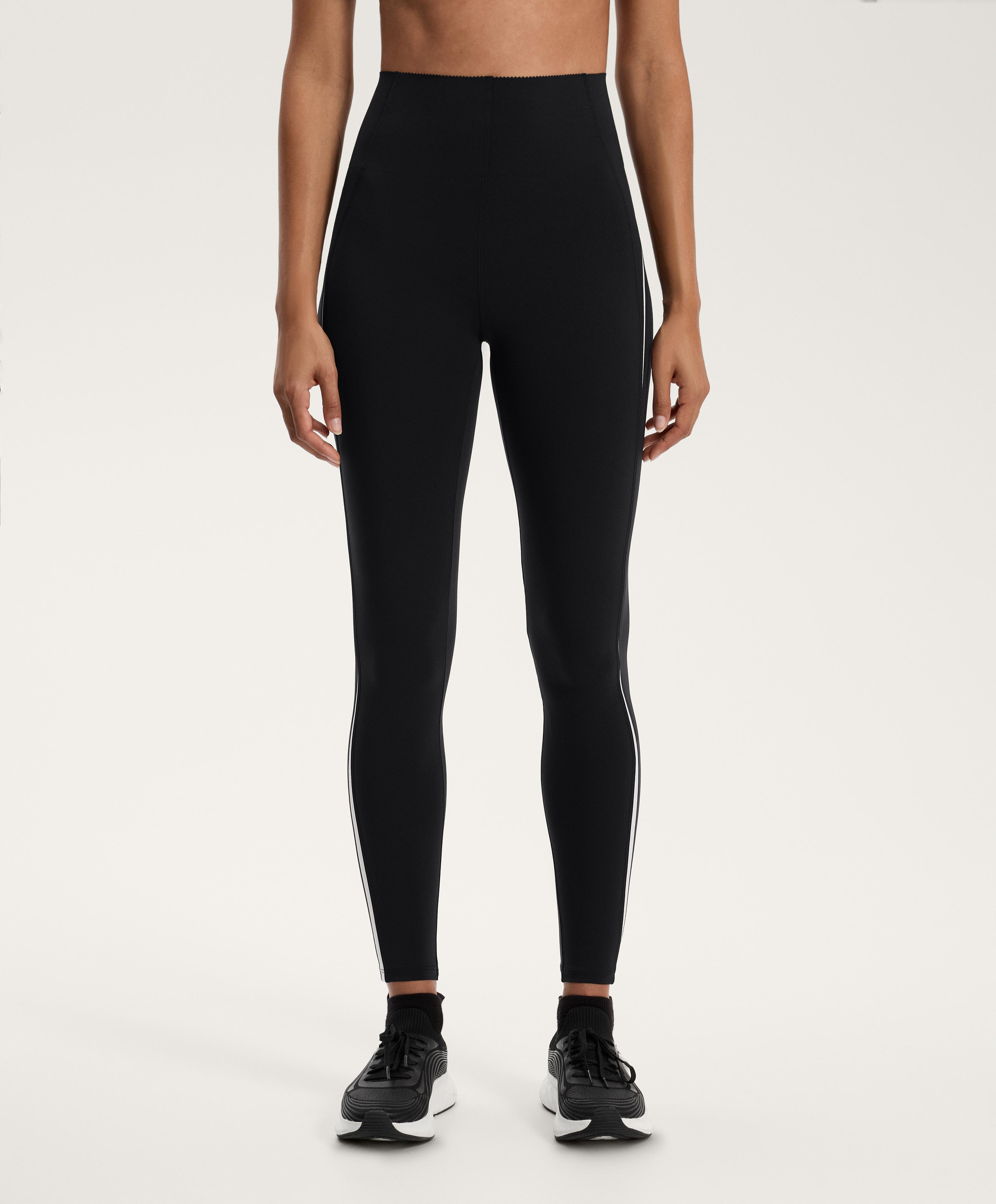 Legginsy do kostek z wysokim stanem Compressive z bocznymi liniami 65 cm Legginsy do kostek z wysokim stanem Compressive z bocznymi liniami 65 cm