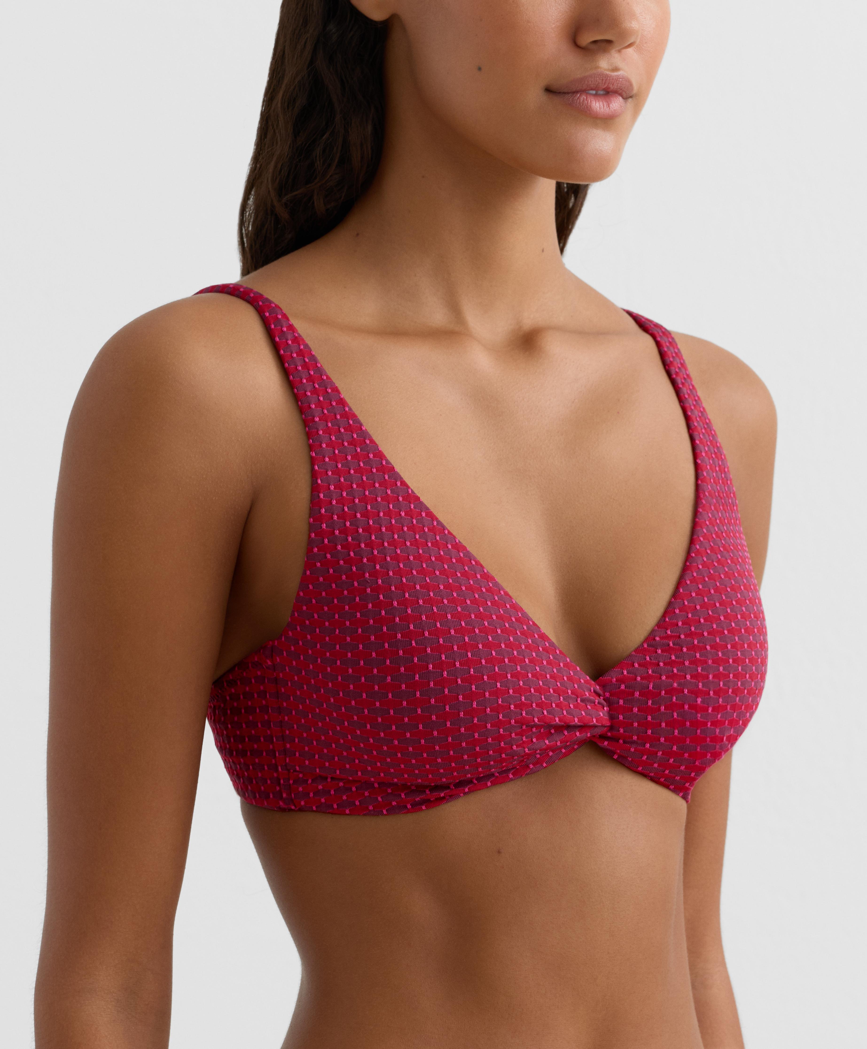 Geometric jacquard halter bikini top Geometric jacquard halter bikini top