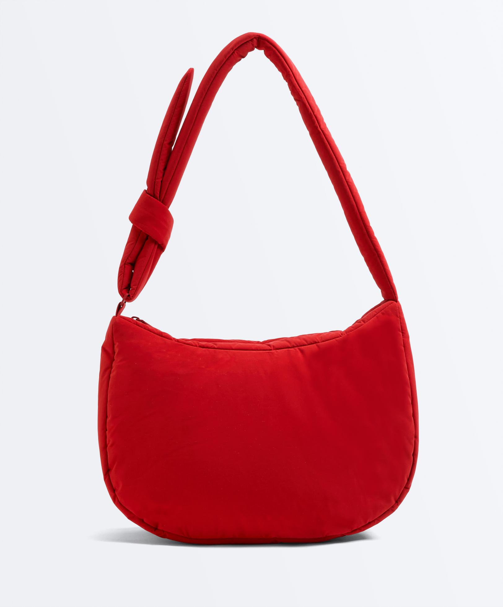 Knotted shoulder bag — RED