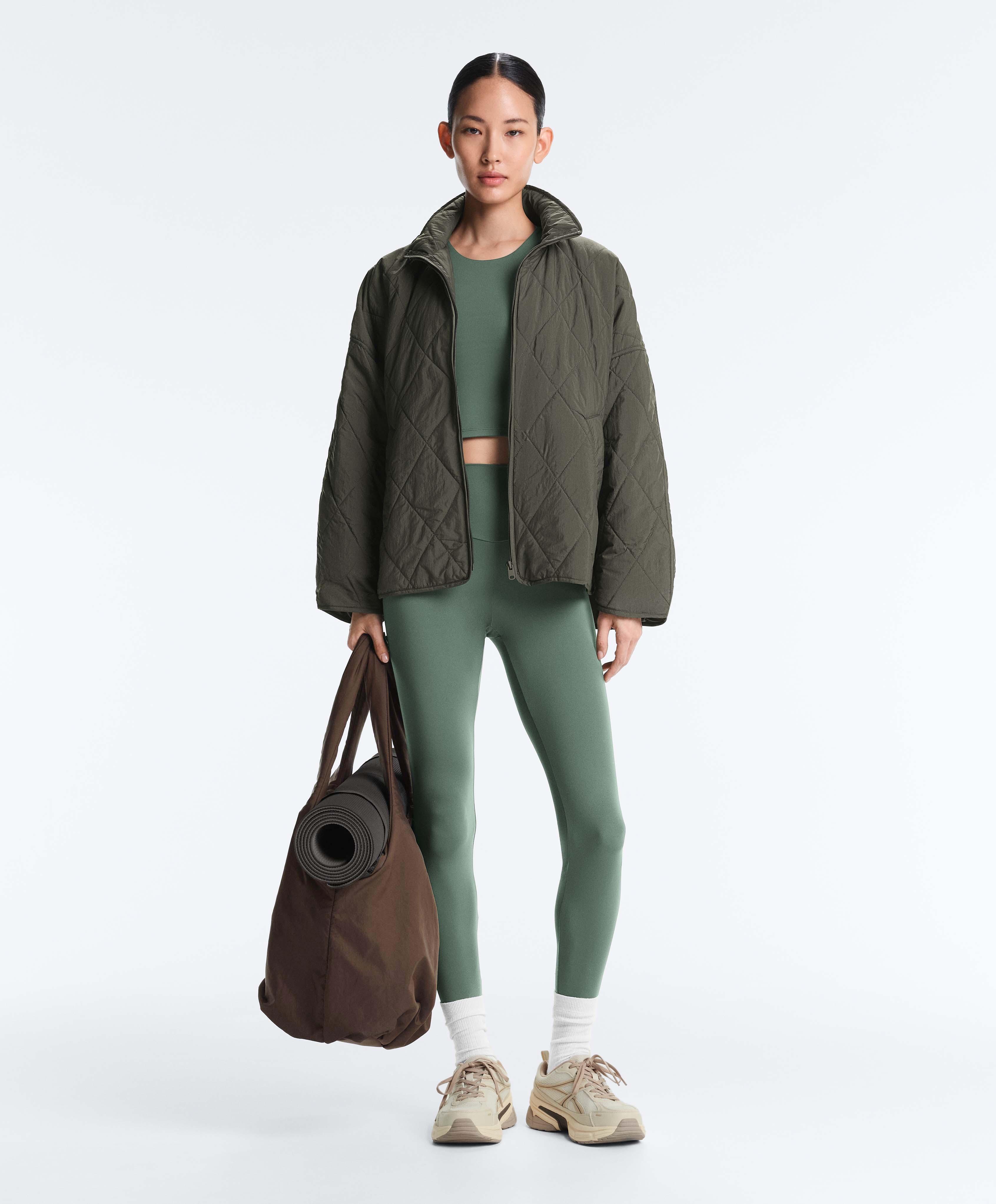 Comfortlux strappy tank top with cups — DARK GREEN