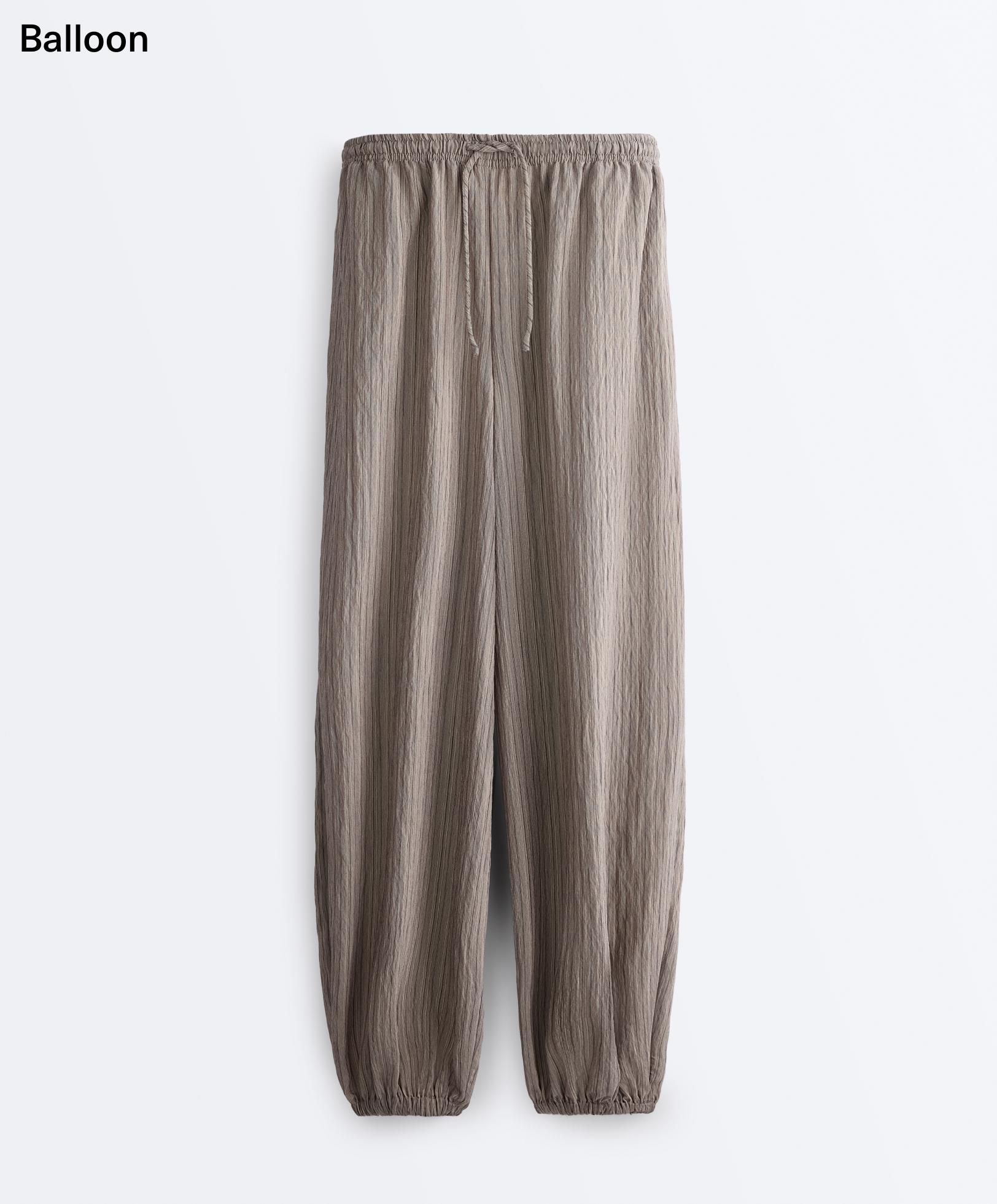 Modal blend striped bloomer trousers