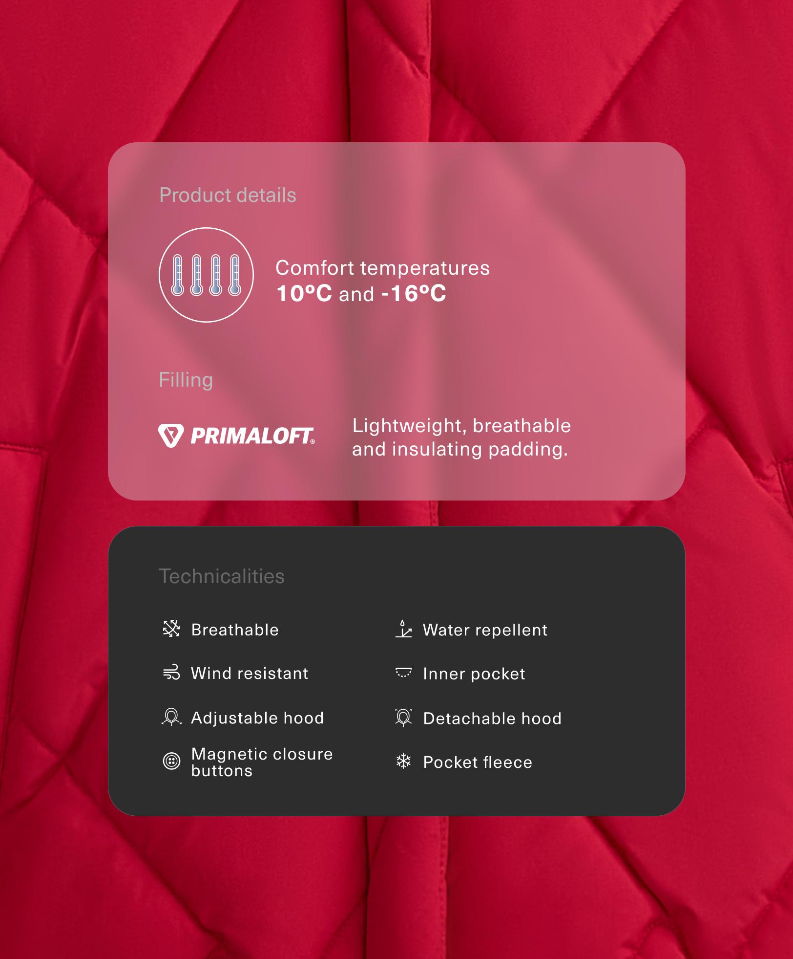 Water-repellent Primaloft® padded jacket - Sale