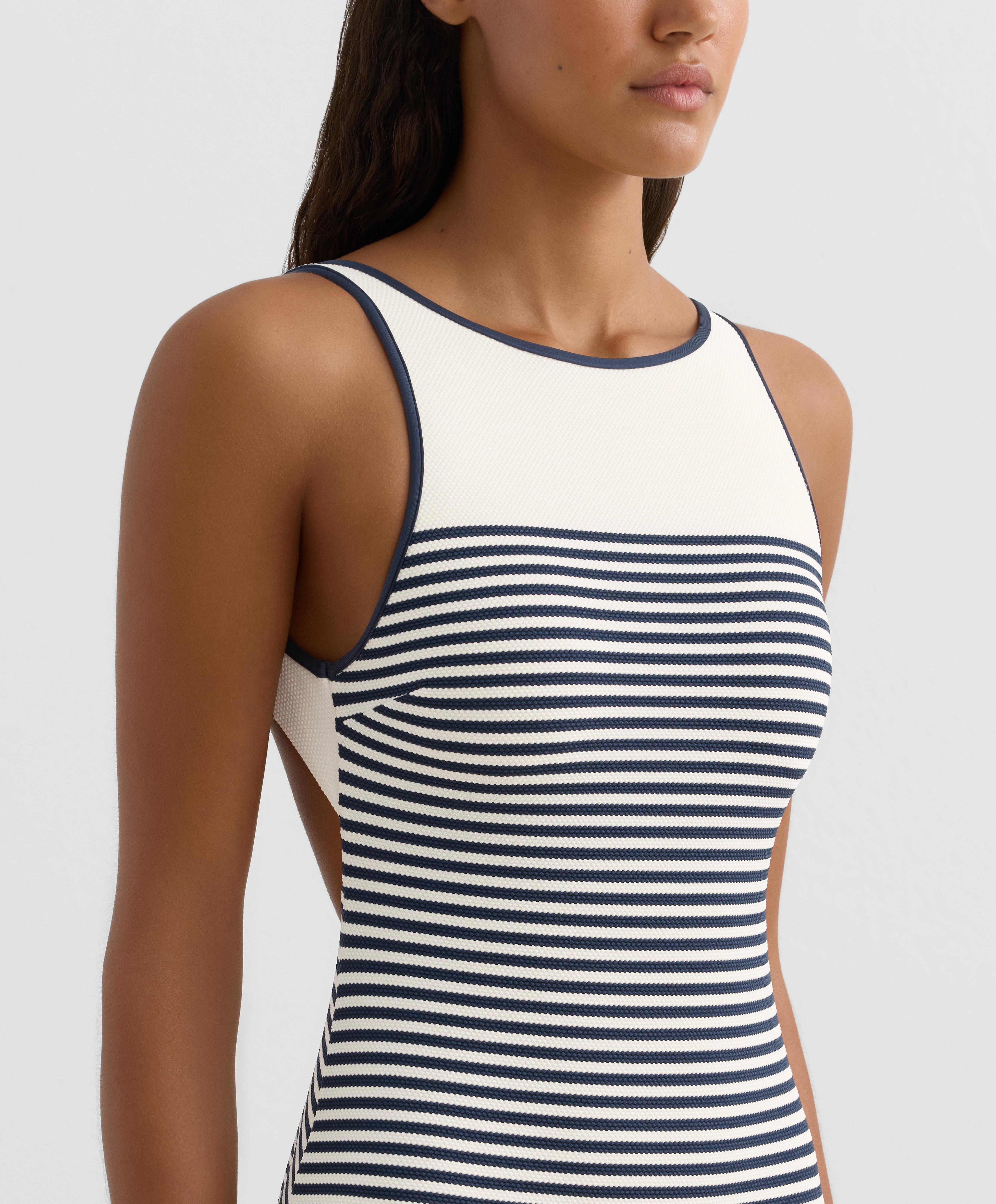 Çizgili halter mayo