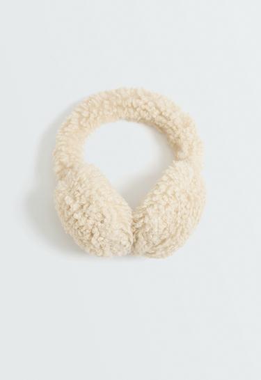 Faux-shearling earmuffs — ECRU 3