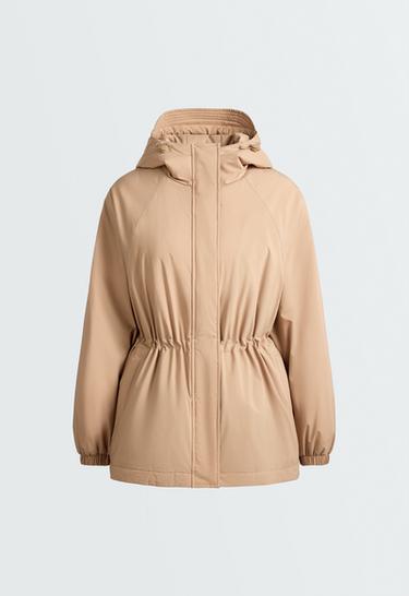 10k Thindown® waterproof flared padded jacket — DARK CAMEL 6