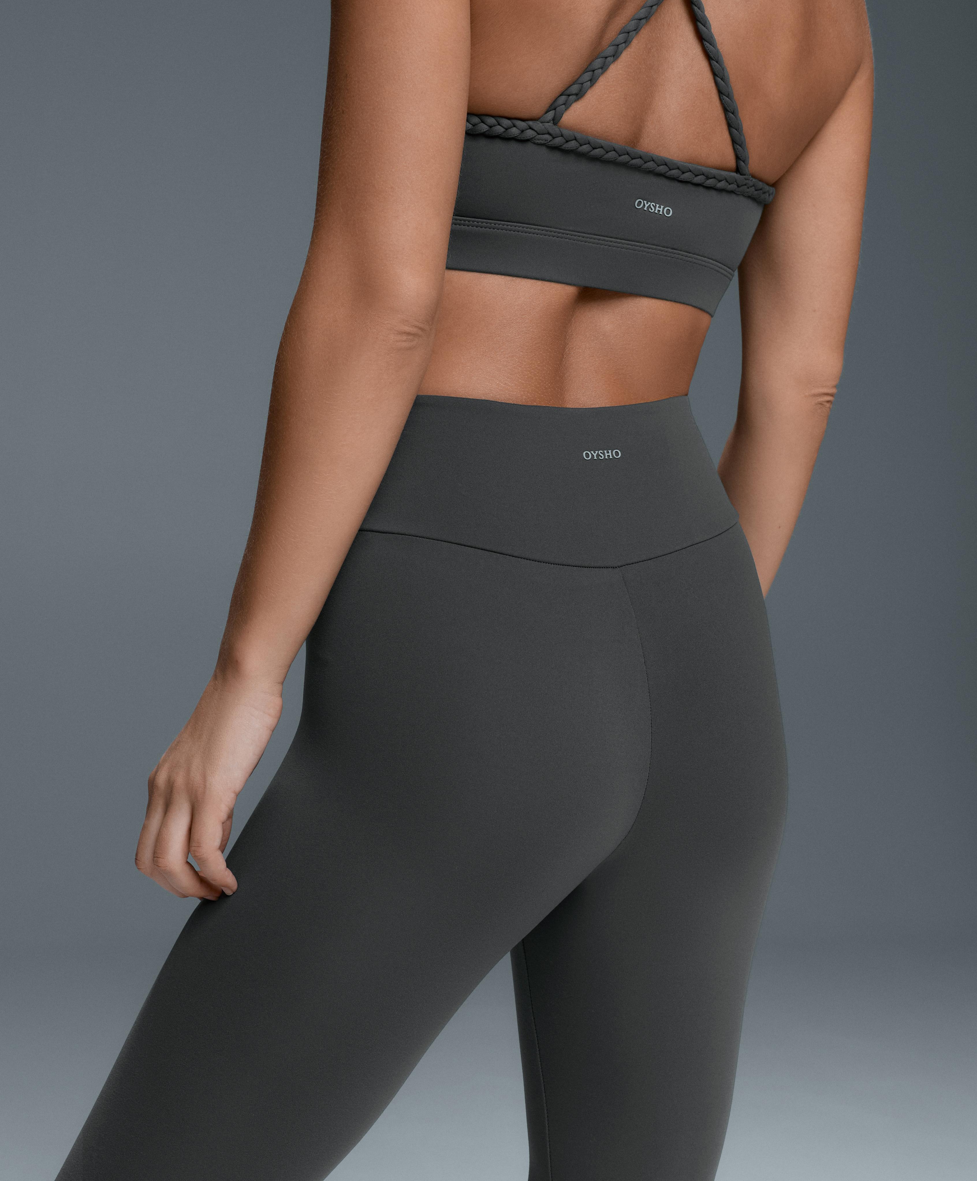Comfortlux high-waisted ankle-length leggings — STEEL GREY