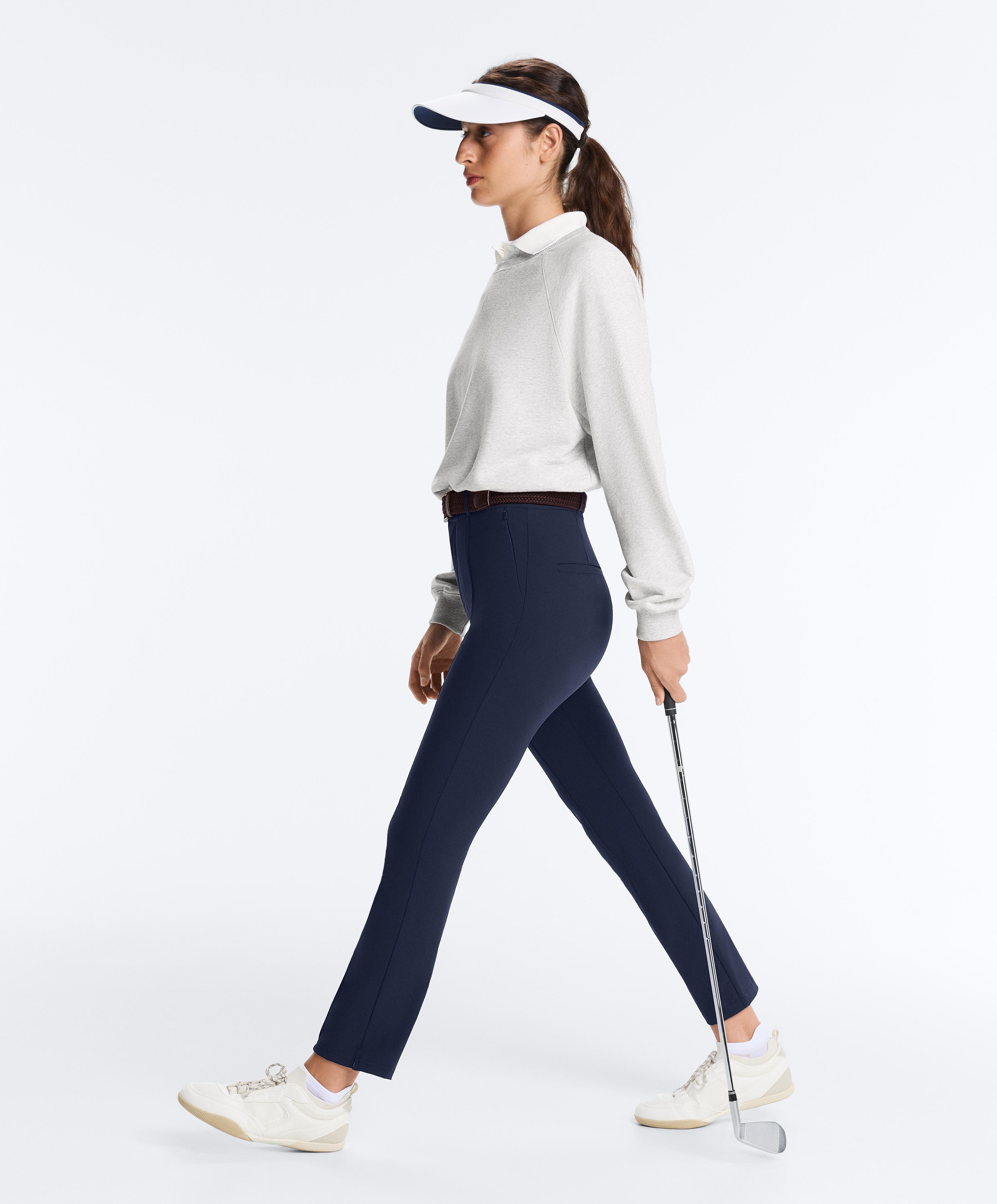 Technical skinny crease trousers — NAVY BLUE
