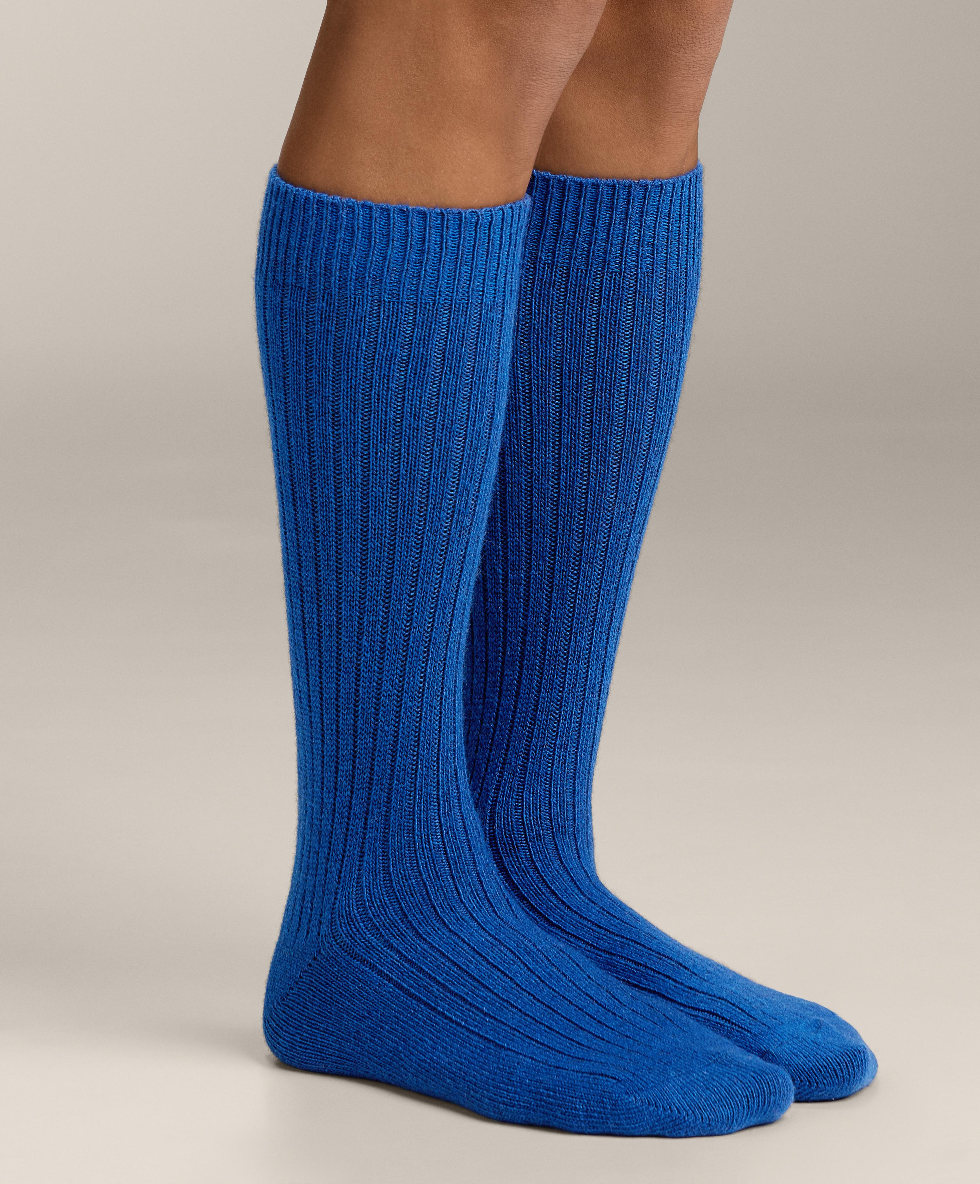 Classic socks 15% cashmere 10% wool — MID-BLUE