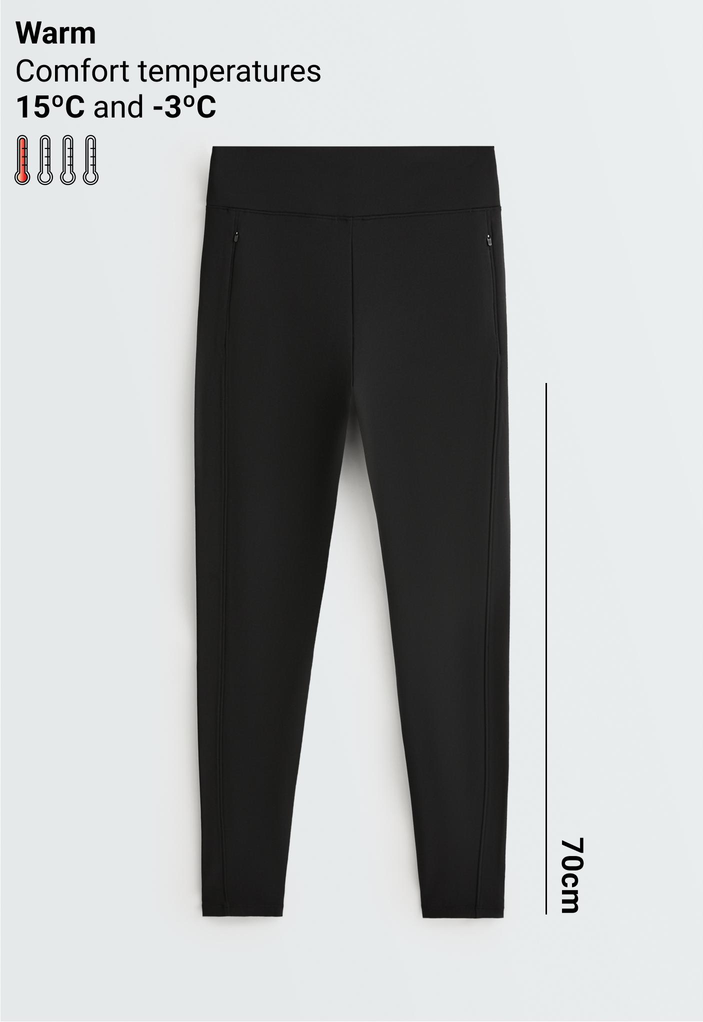 Enkel- legging High rise Warm met ritsen 70 cm