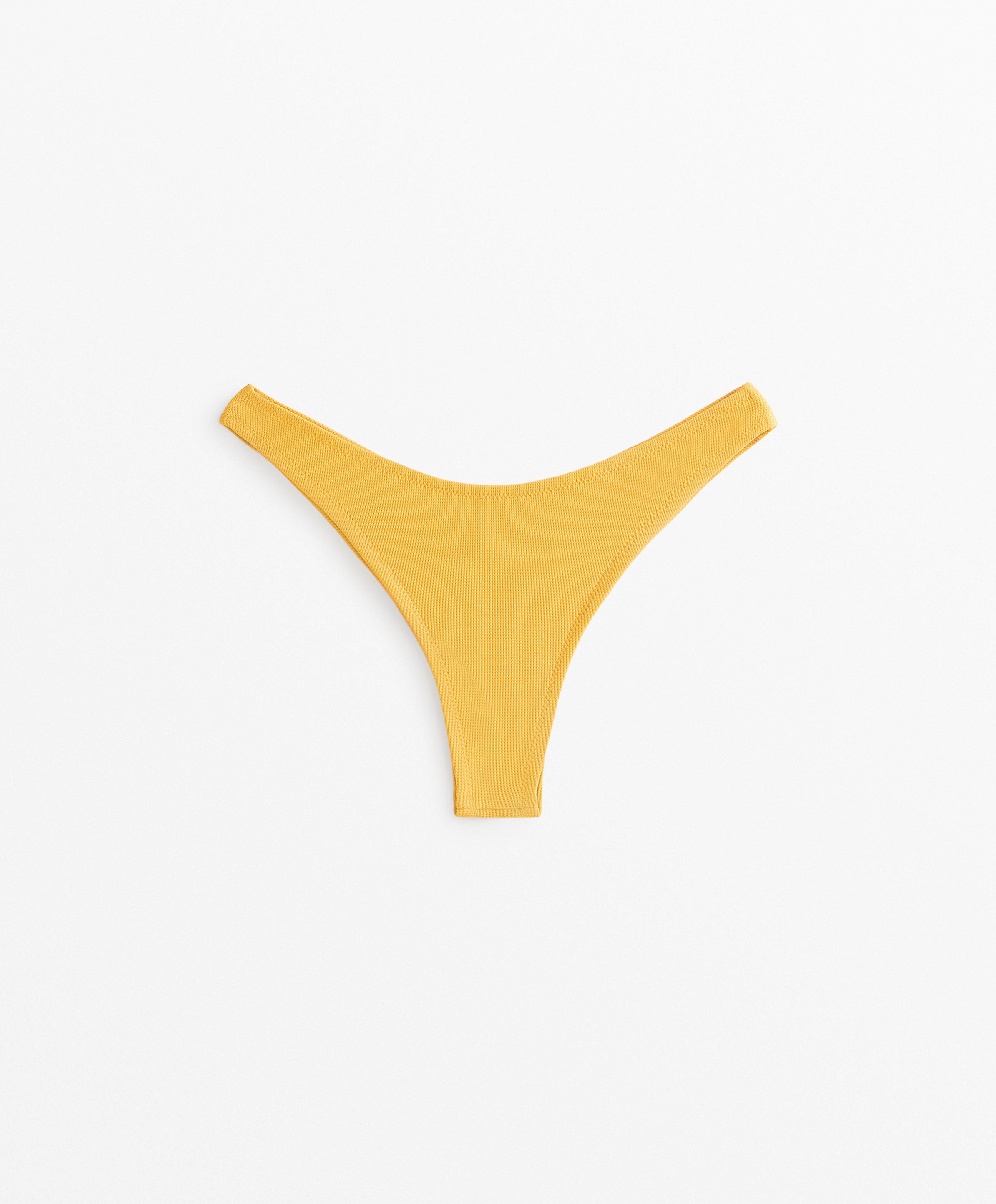 Bas de bikini brésilien coupe en U en piqué