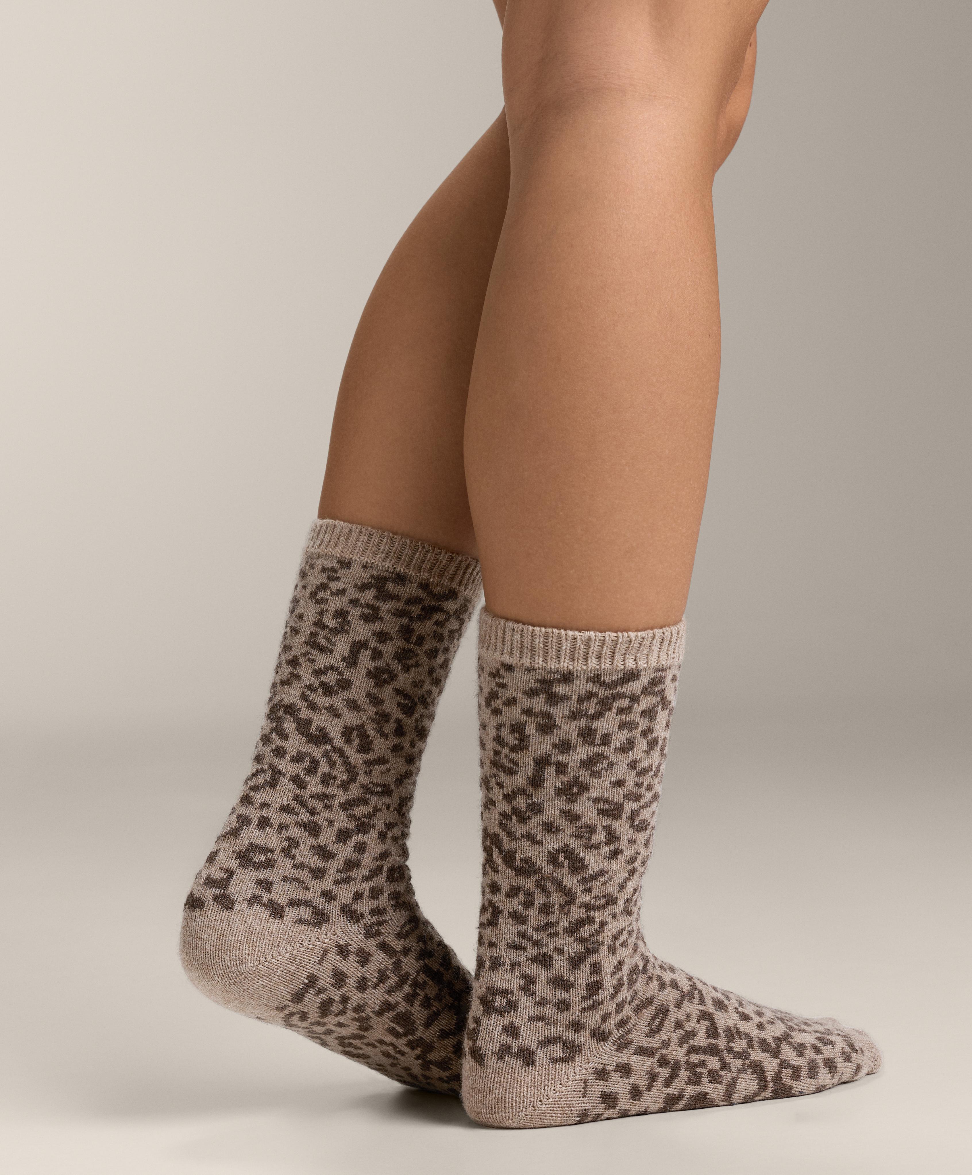 Classic socks in 19% cashmere 12% wool — TAN MELANGE