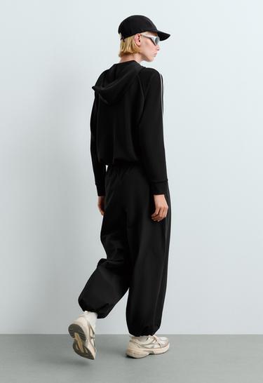 Hooded jacket with modal — BLACK 4
