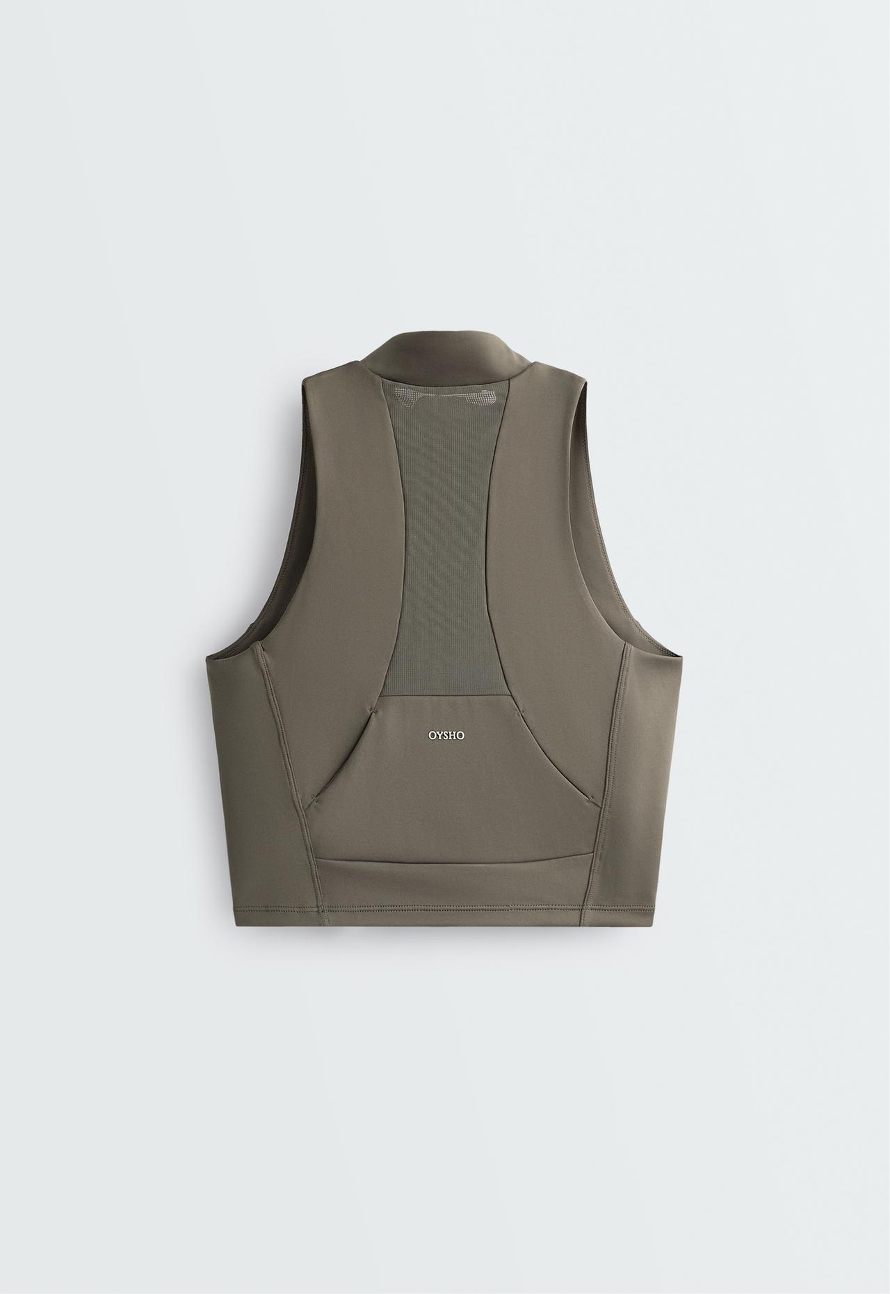 Rapid Dry tank top with pockets — CHARCOAL GREY