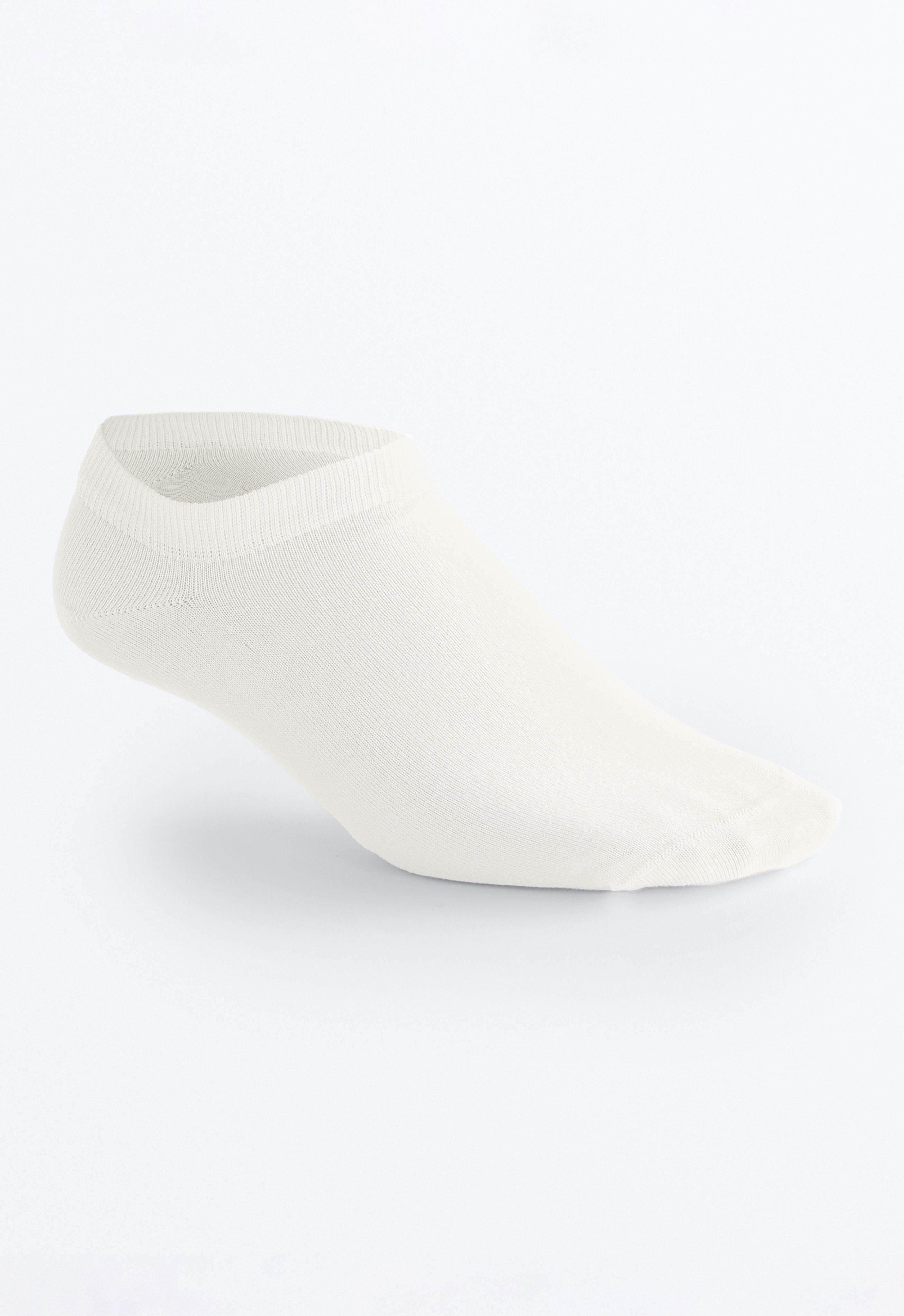 5 pairs of cotton blend sneaker socks — PALE ECRU