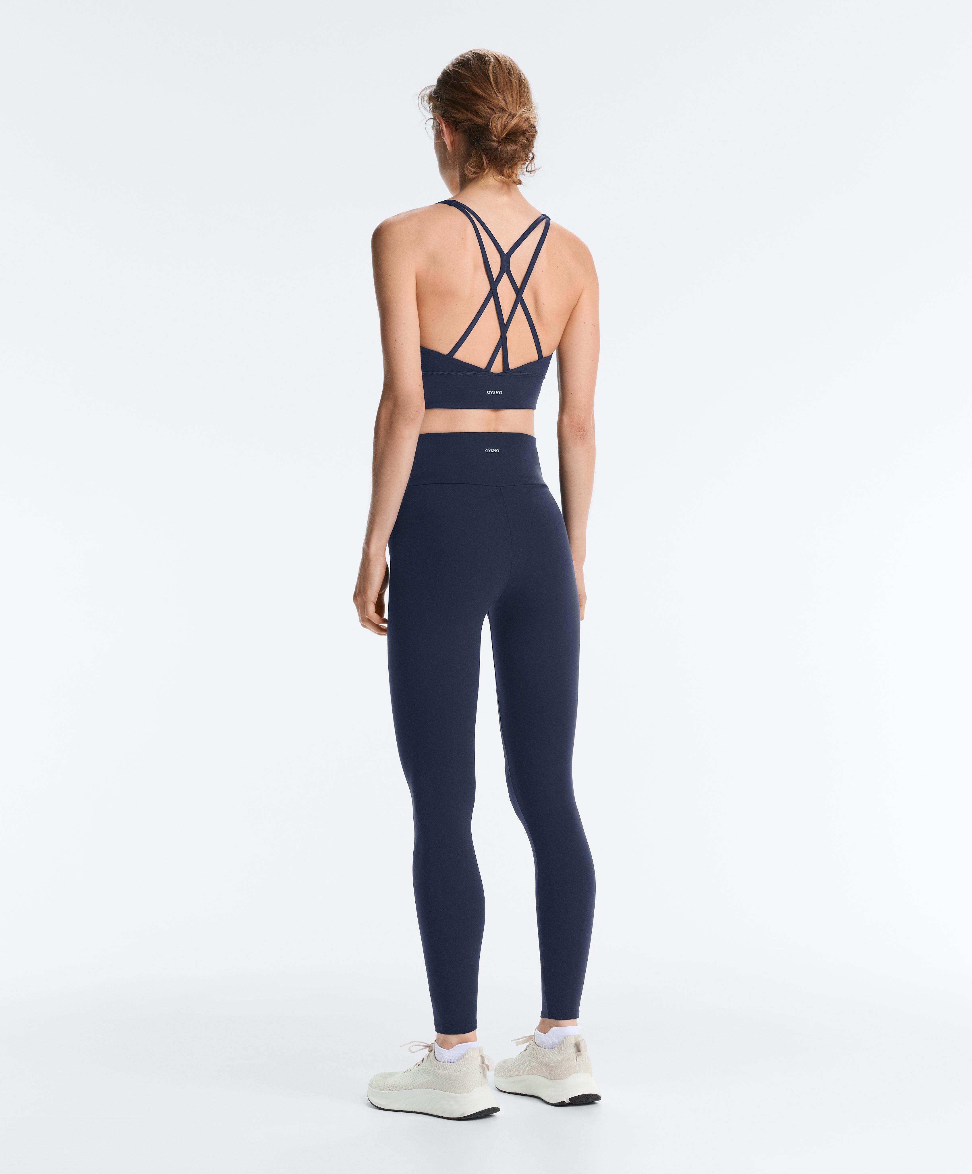 Comfortlux high-waisted ankle-length leggings — NAVY BLUE