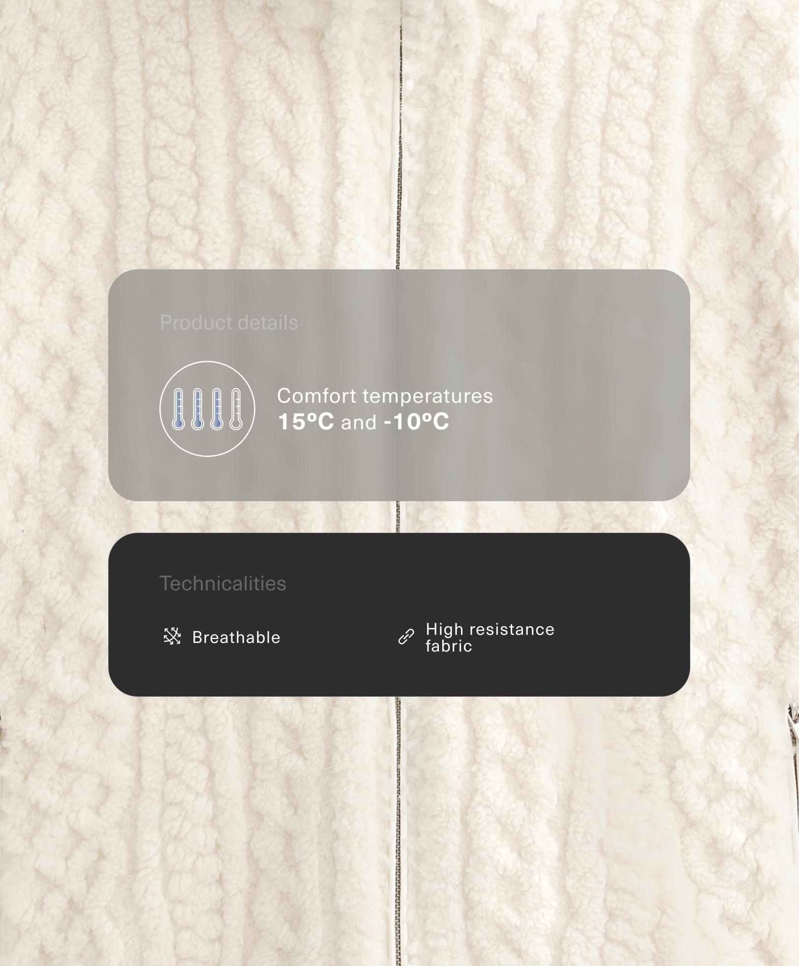 Veste effet mouton à câbles