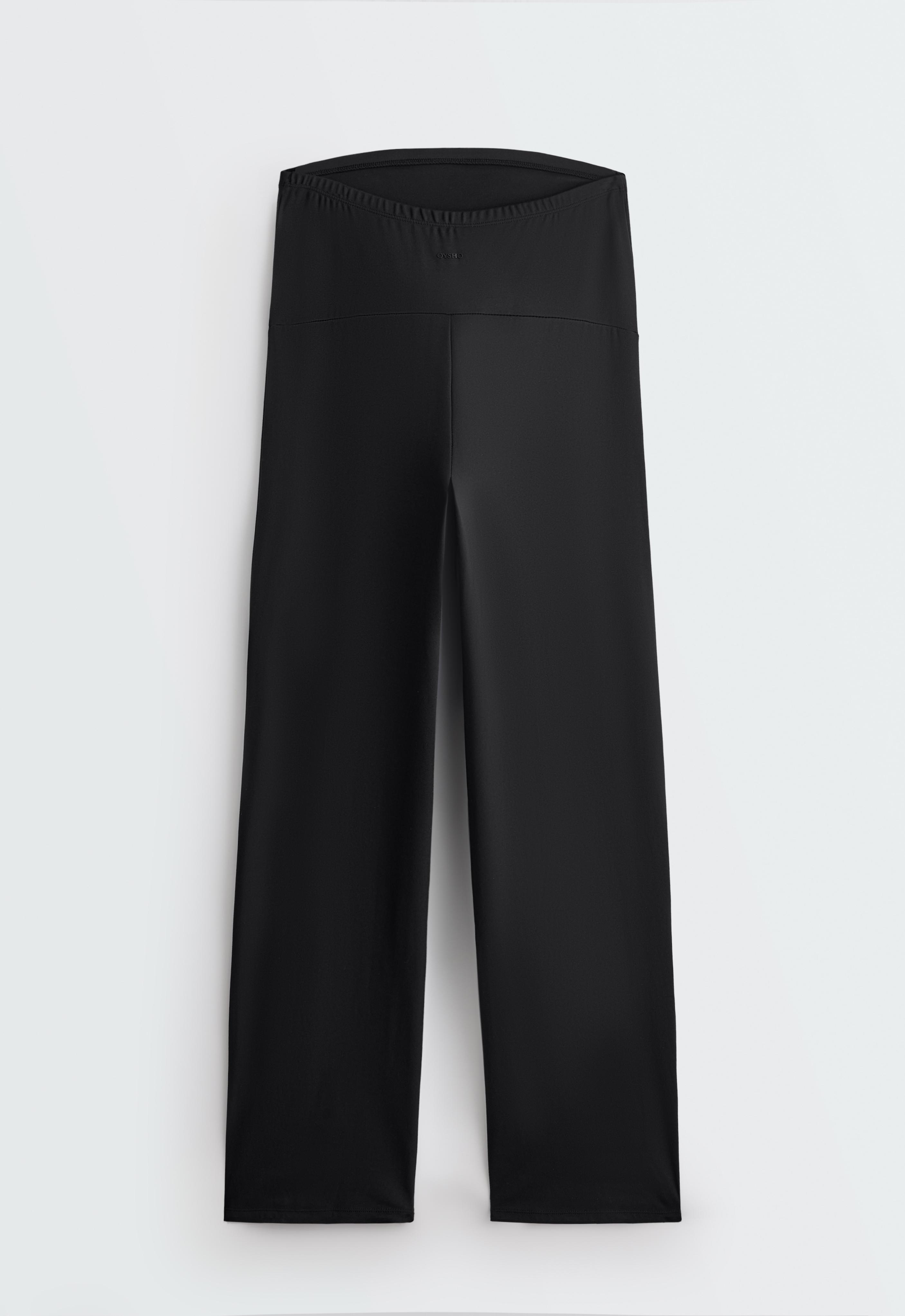 Comfortlux maternity straight-leg trousers — BLACK