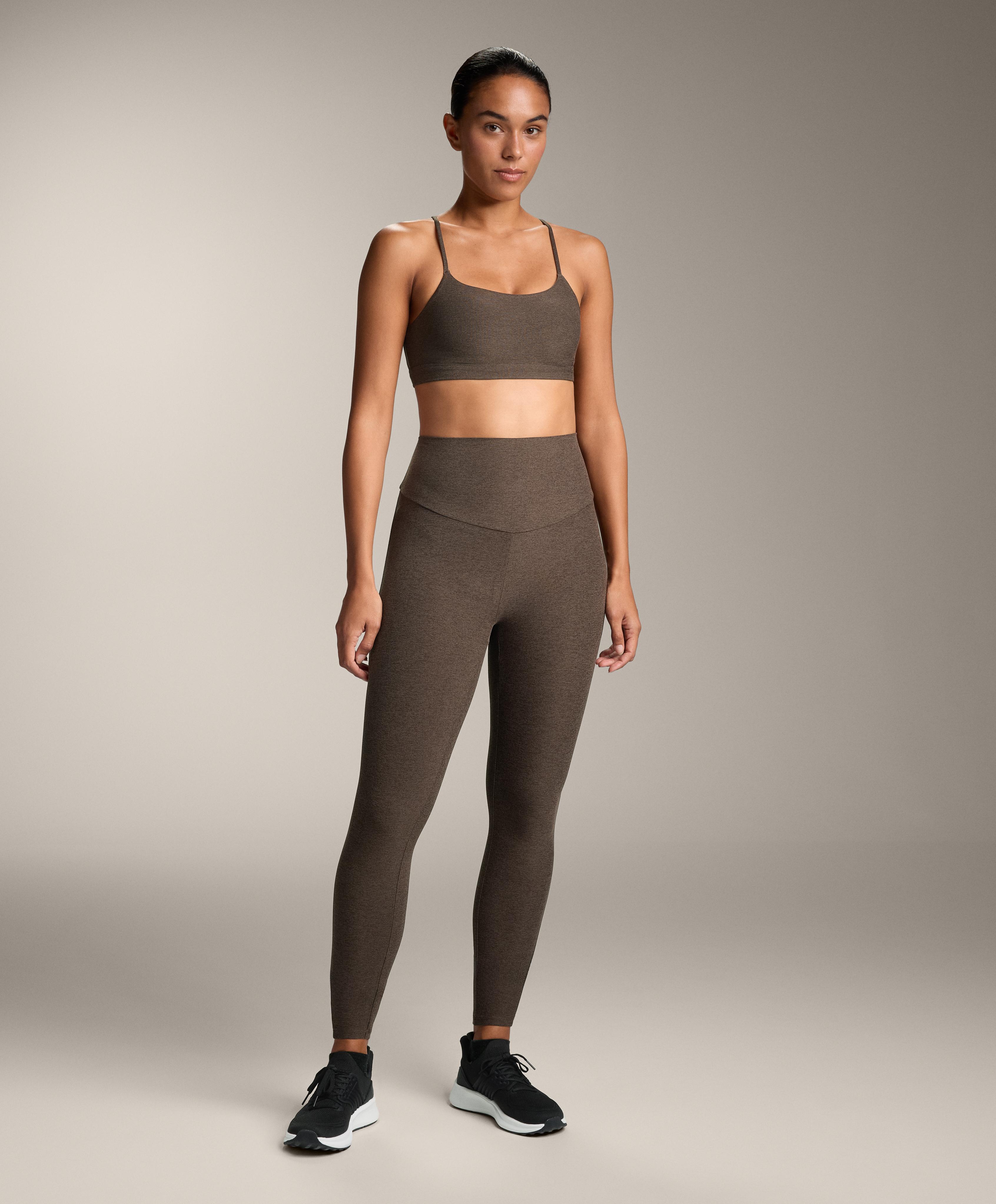 Total look Comfortlux high rise Comfortlux w kolorze brązowy melanż z biustonoszem ze skrzyżowanymi ramiączkami