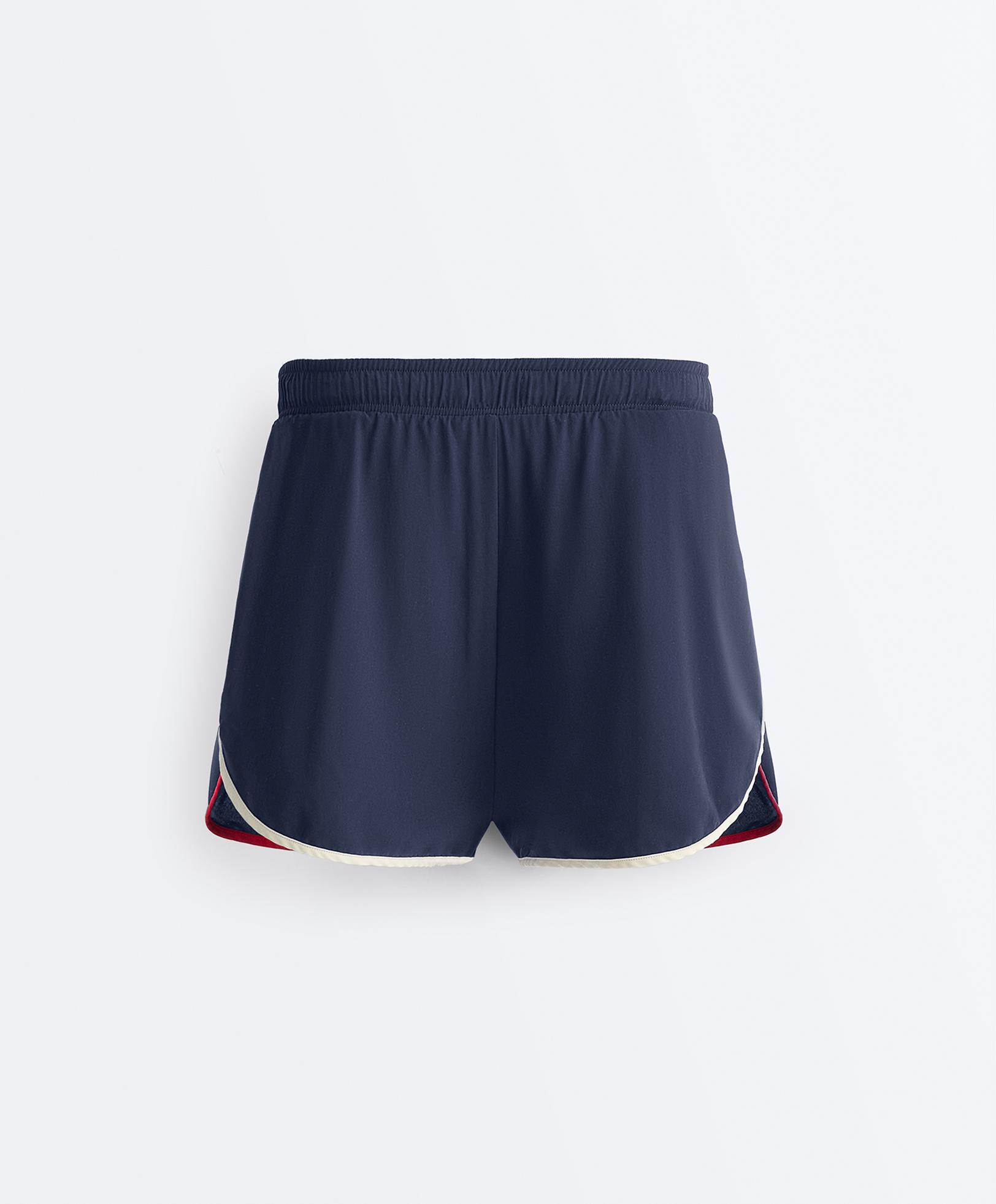 Elasticated Shorts — NAVY BLUE
