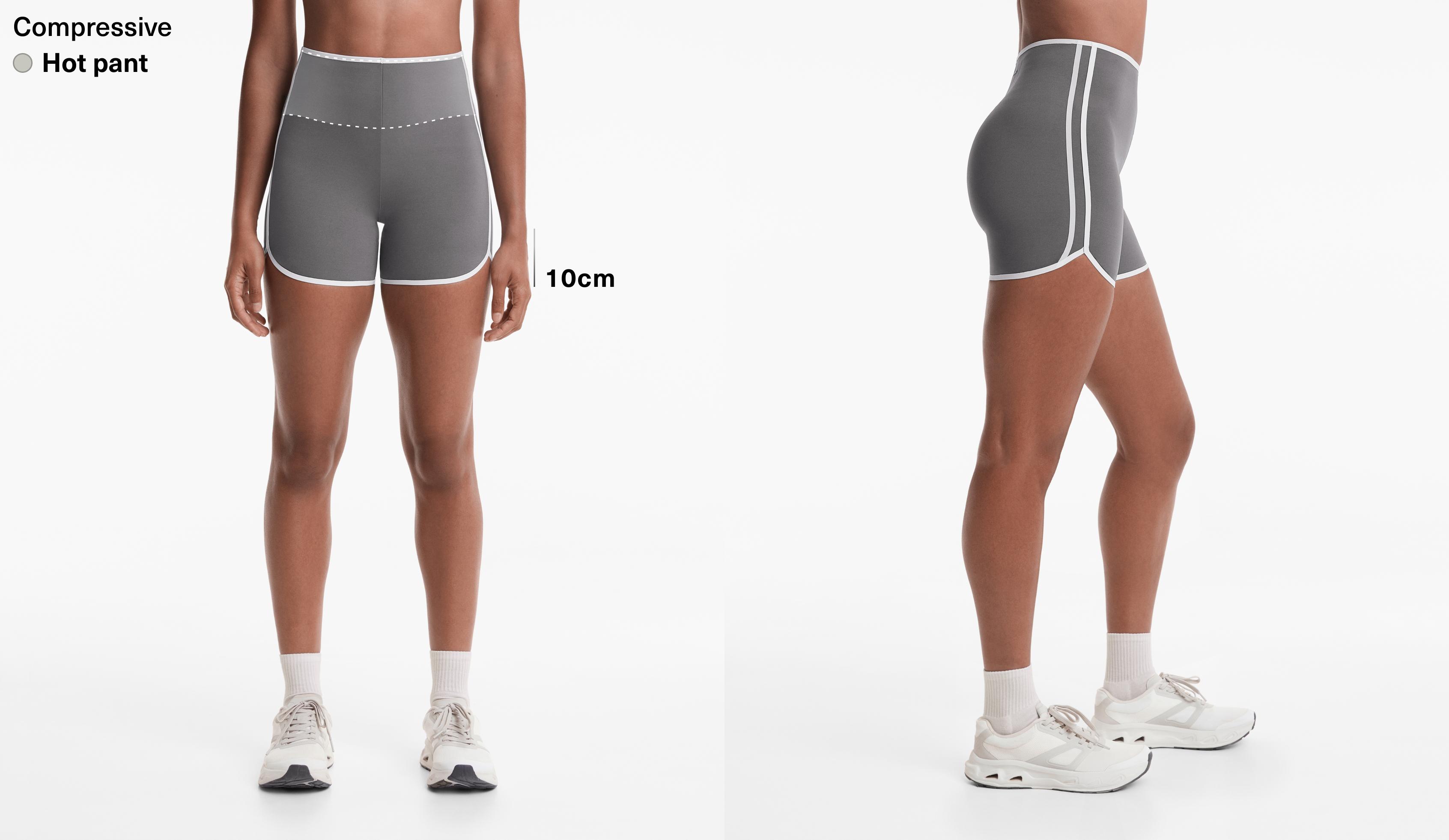 10 cm Compressive retro high rise hot pants