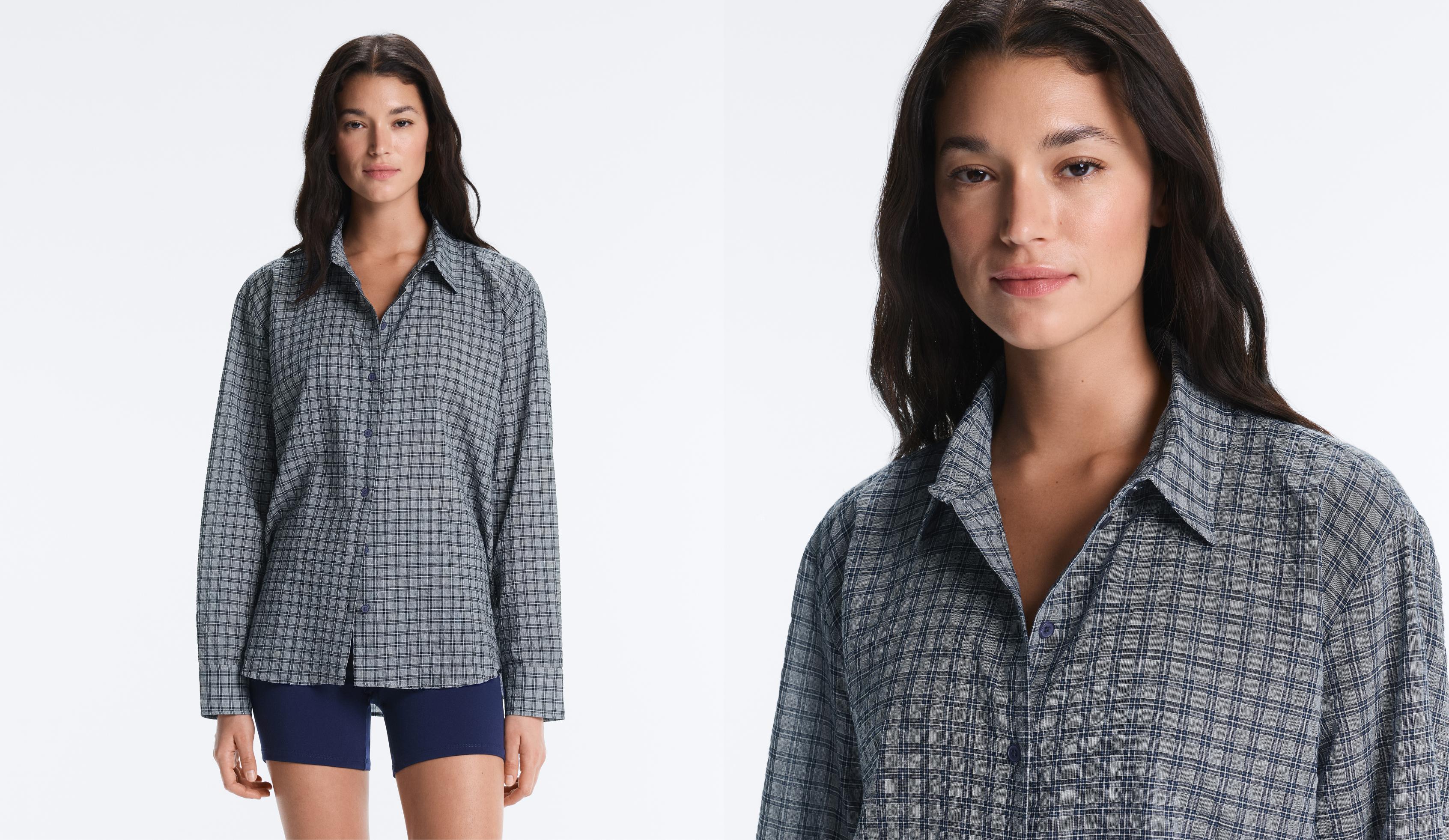 Long sleeve shirt — GREY-BLUE