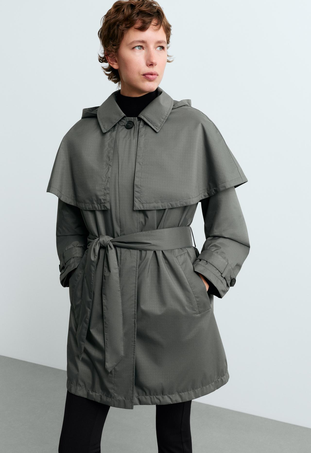 Padded waterproof 10k fellex® jacket with aerogel print reveal effect — MID GREY