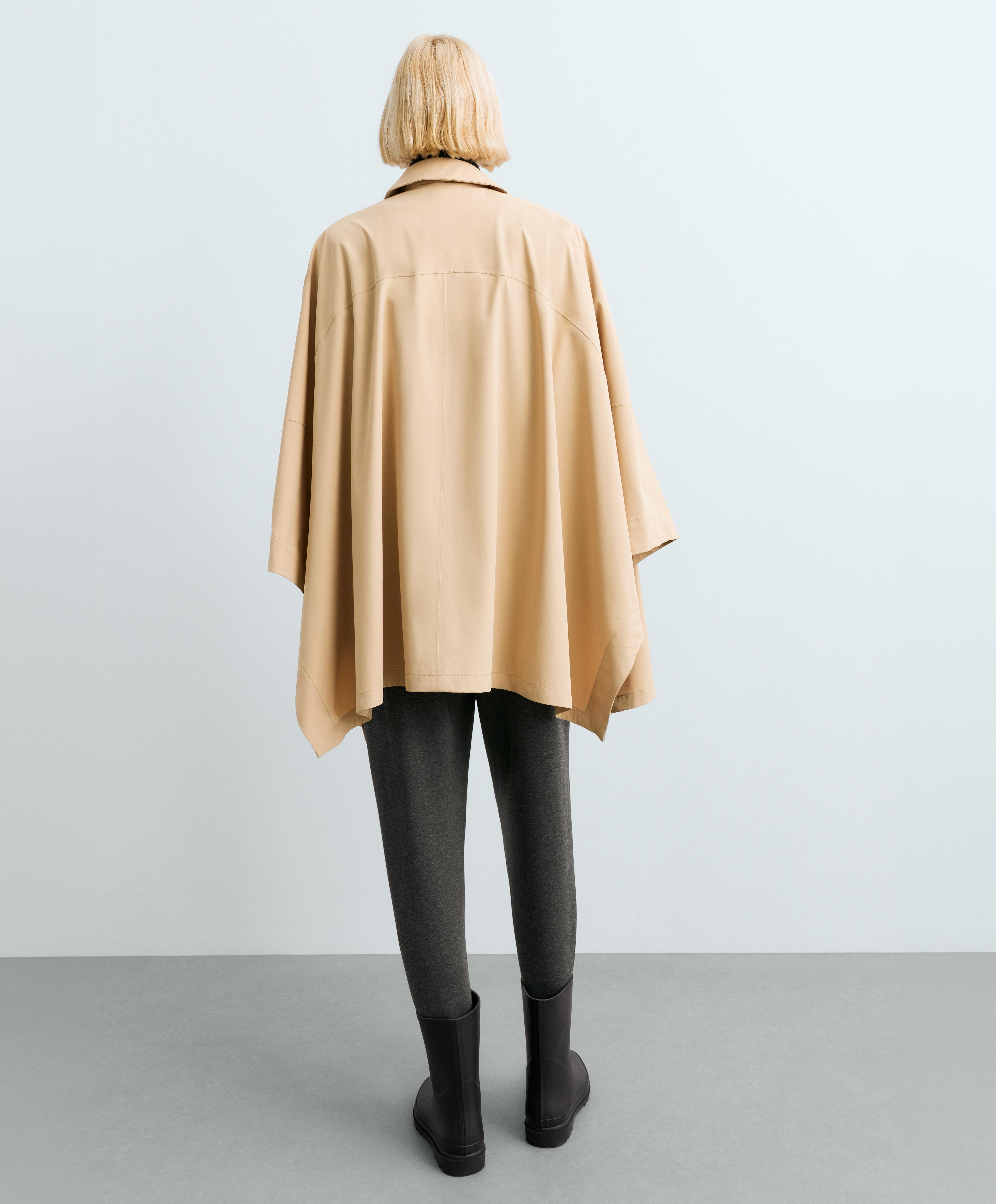 Extra lightweight 10k waterproof short cape — CAMEL