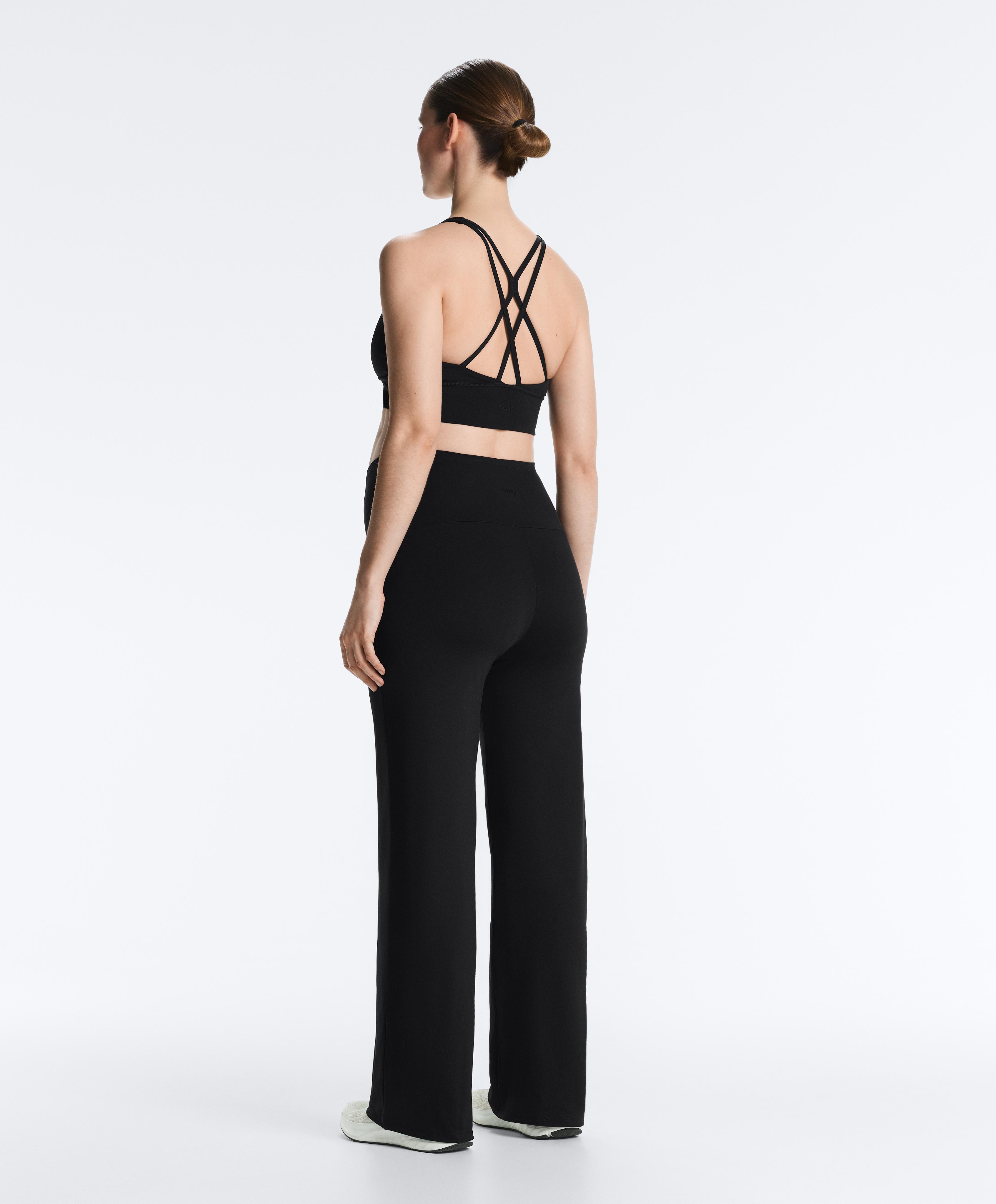 Comfortlux maternity straight-leg trousers — BLACK