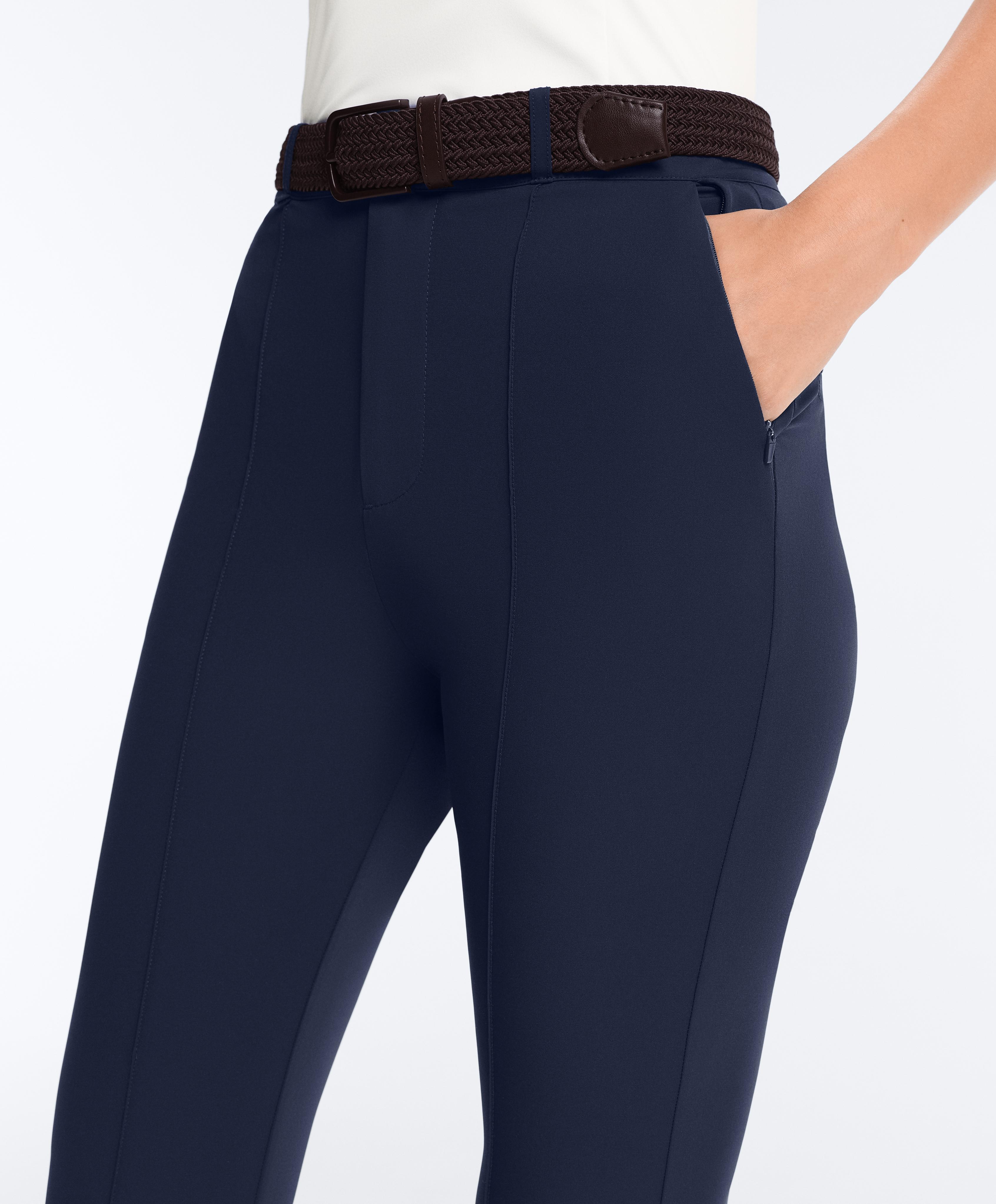 Technical skinny crease trousers — NAVY BLUE