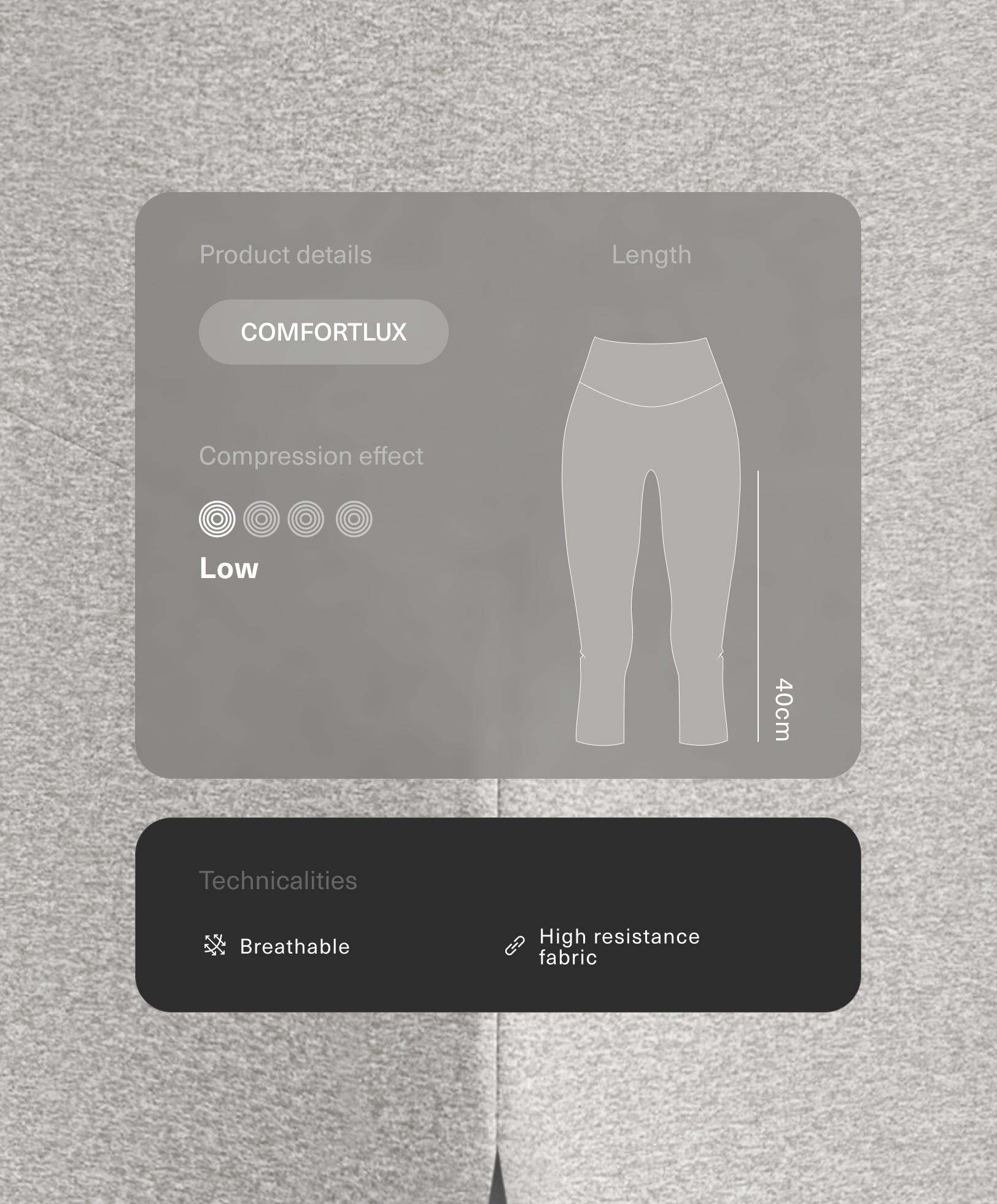 لغينغ تحت الركبة Comfortlux بخصر عالٍ 40 سم