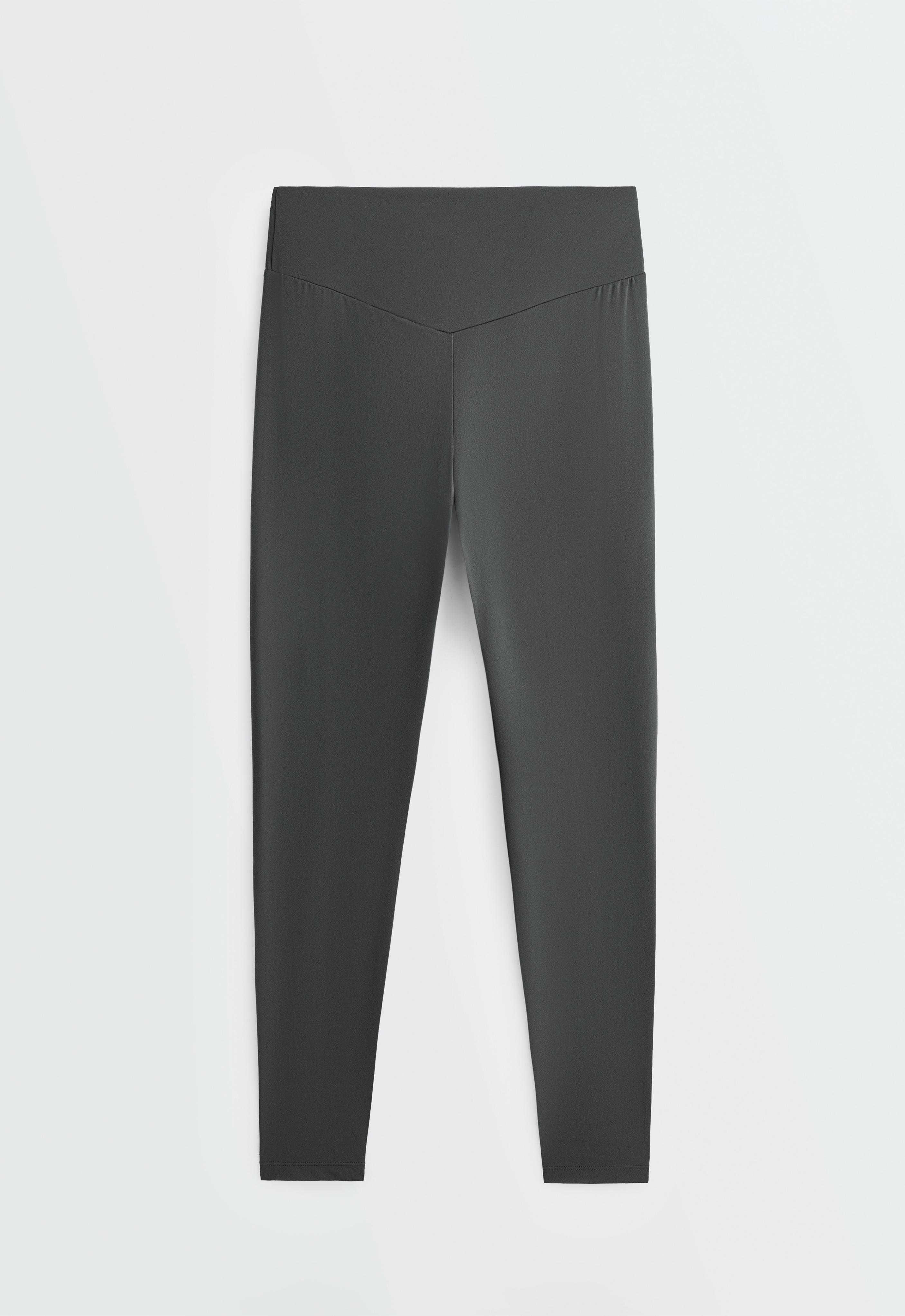 Comfortlux high-waisted ankle-length leggings — STEEL GREY