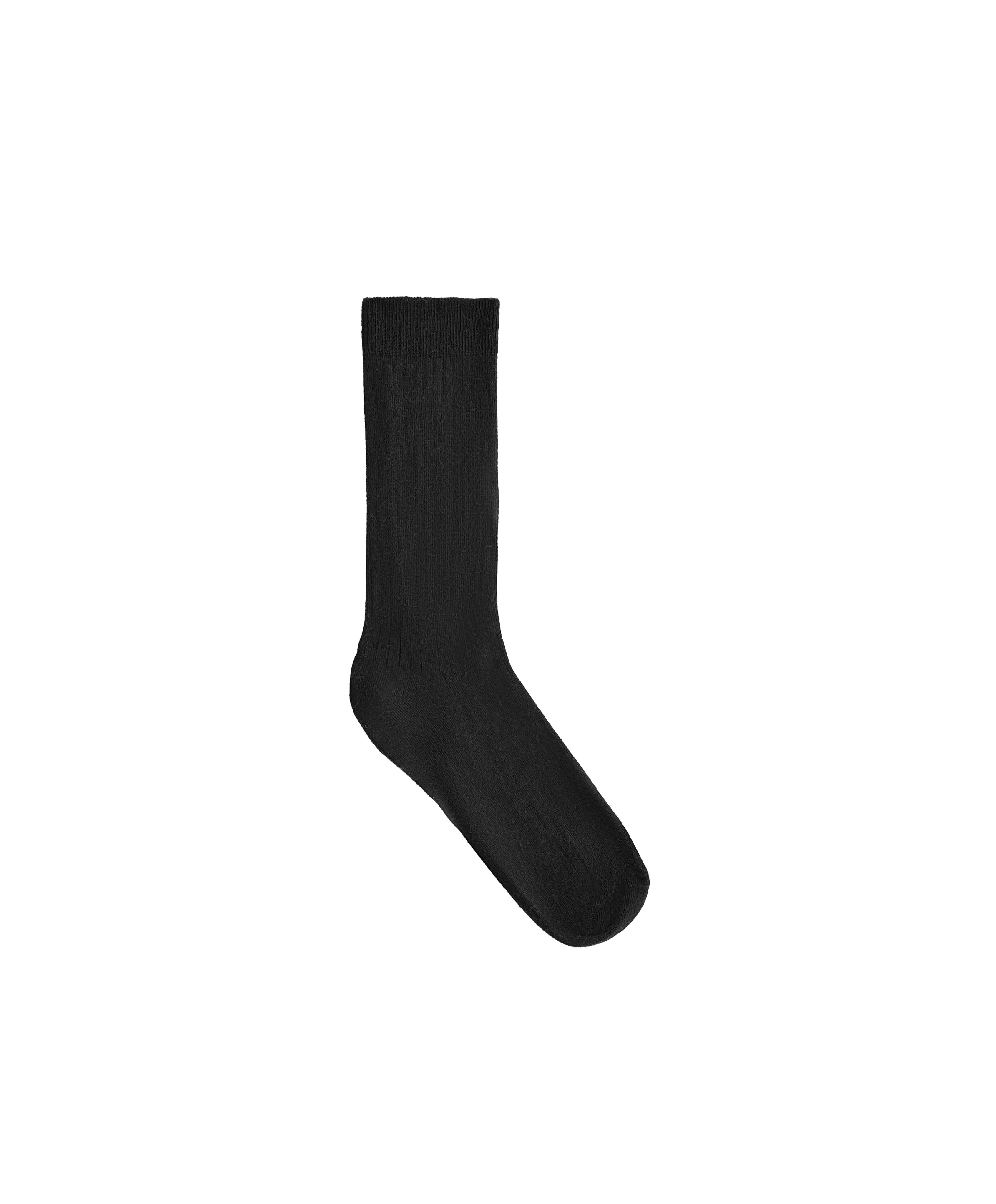 Modal blend classic socks with 13% cashmere — BLACK