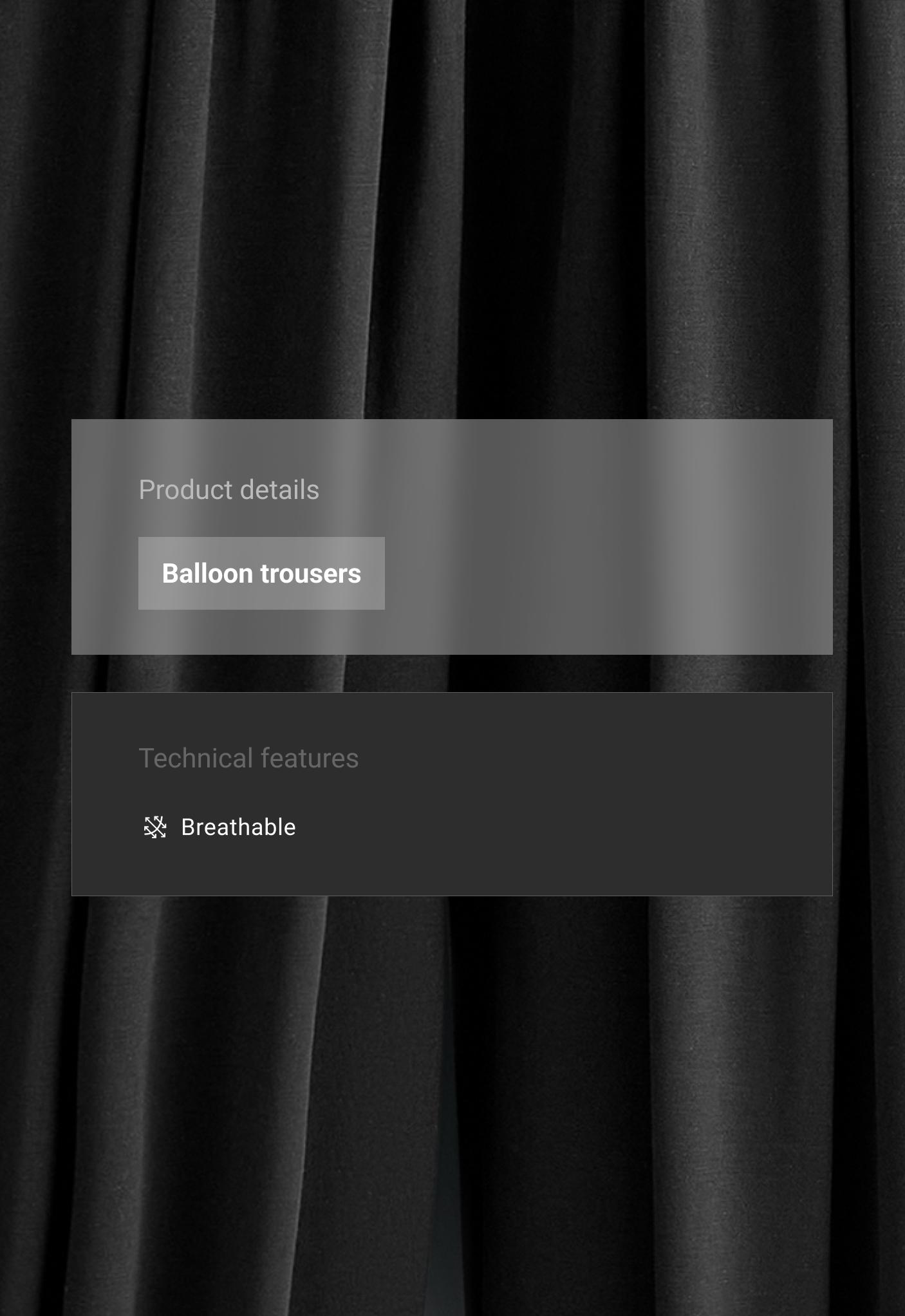 Modal blend Balloon trousers — BLACK