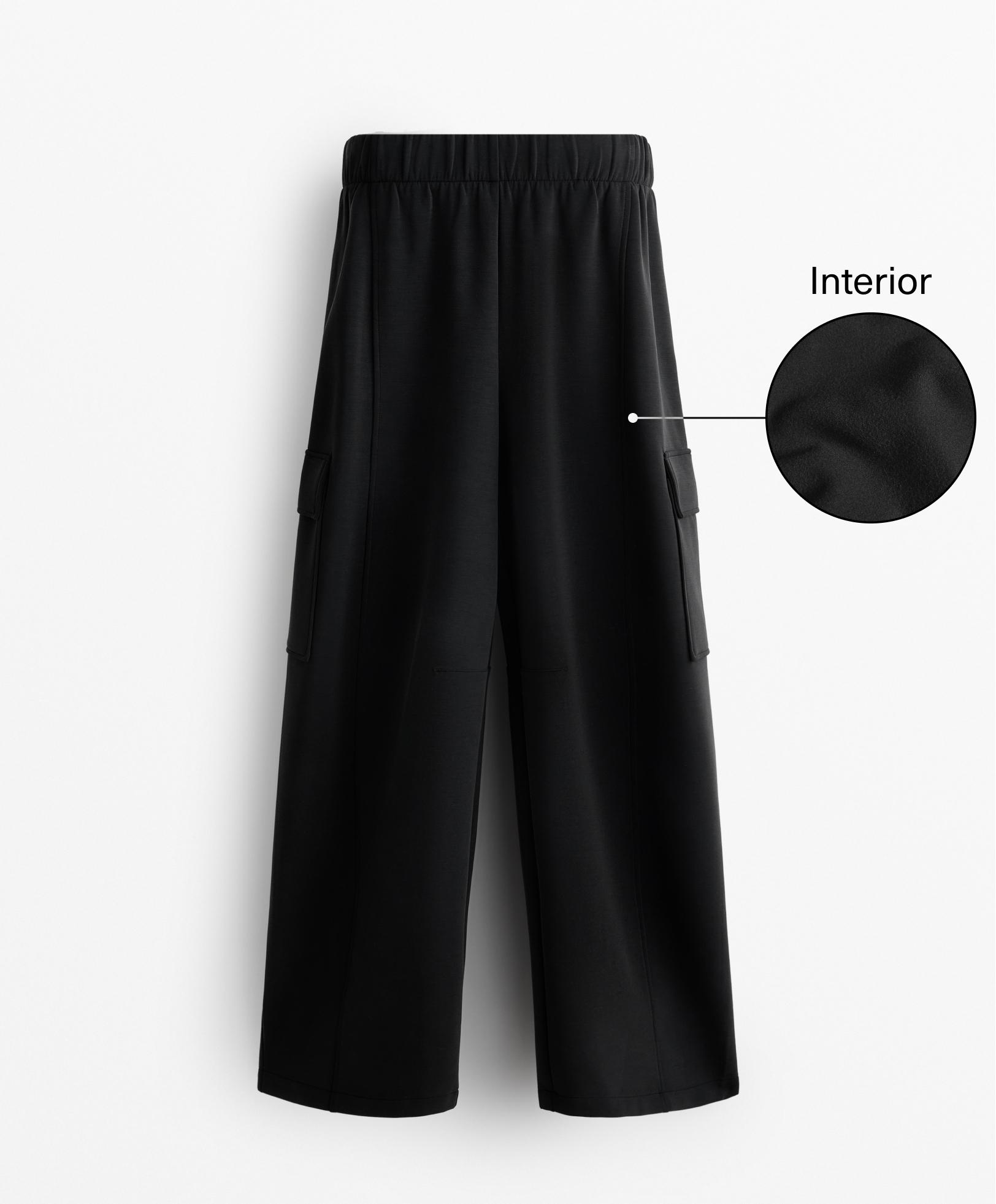 Barrel trousers with brushed modal - Sale