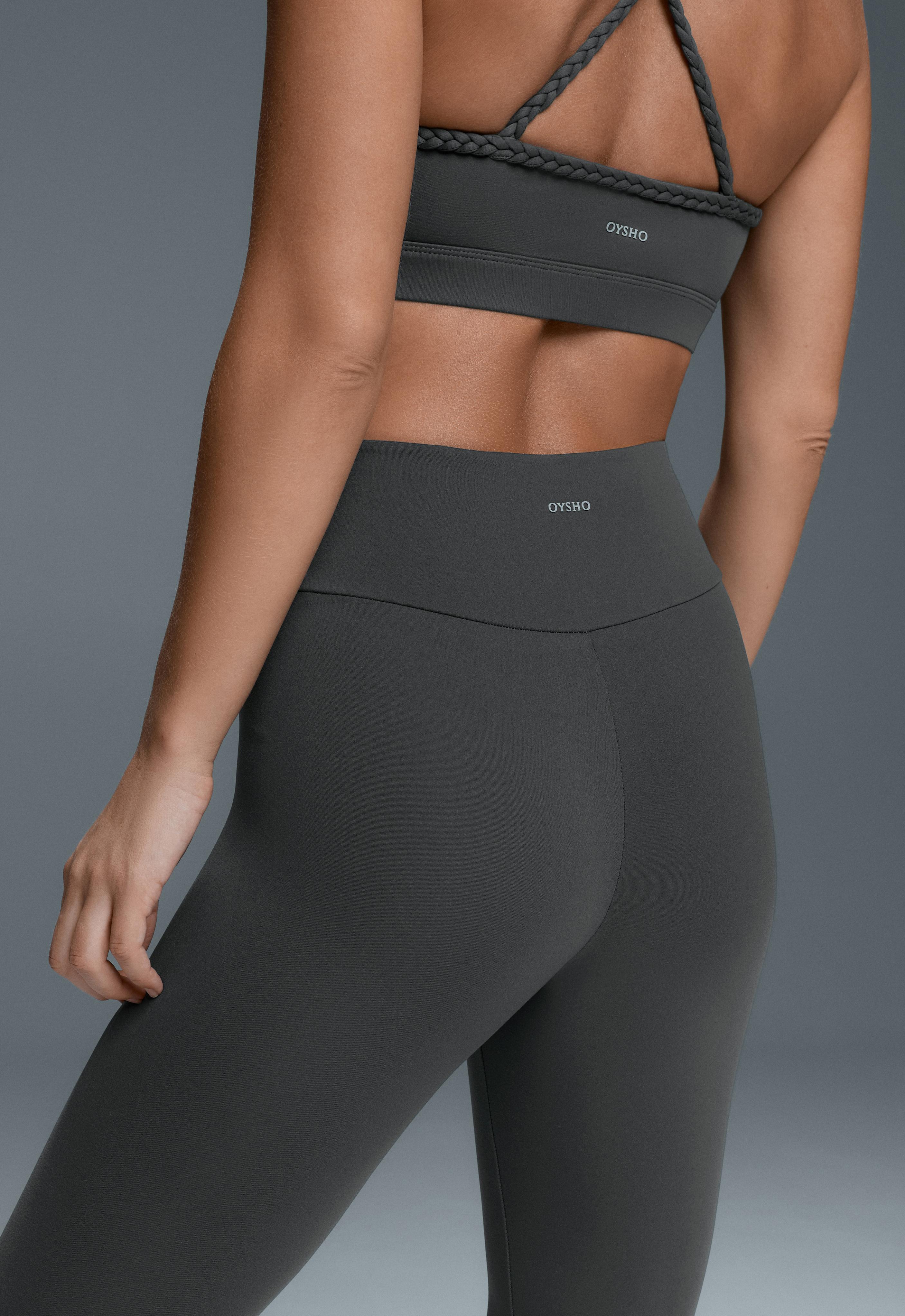 Comfortlux high-waisted ankle-length leggings — STEEL GREY