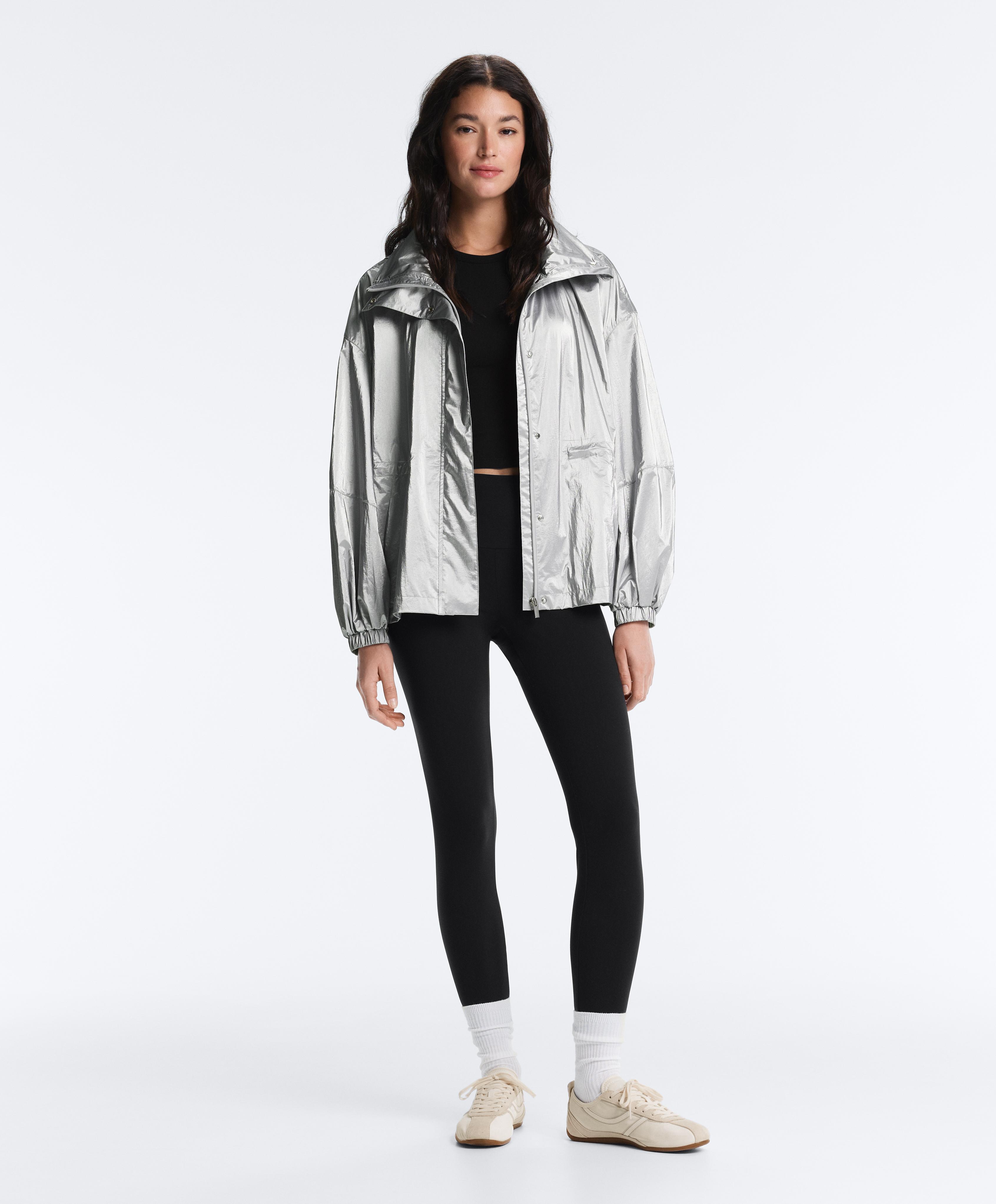 Water-repellent jacket with metallic effect — GREY