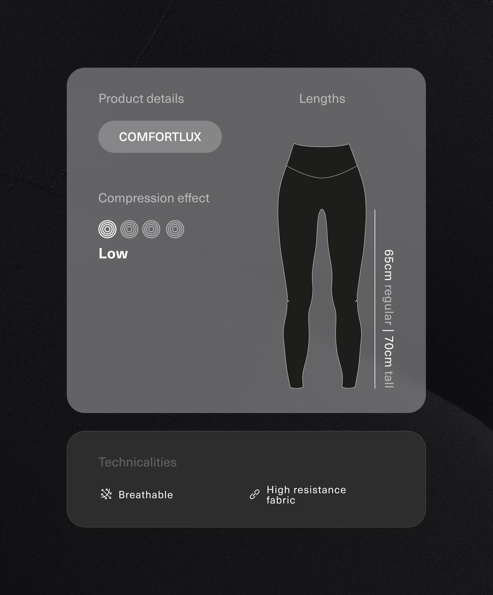 Comfortlux 65cm maternity leggings Comfortlux 65cm maternity leggings